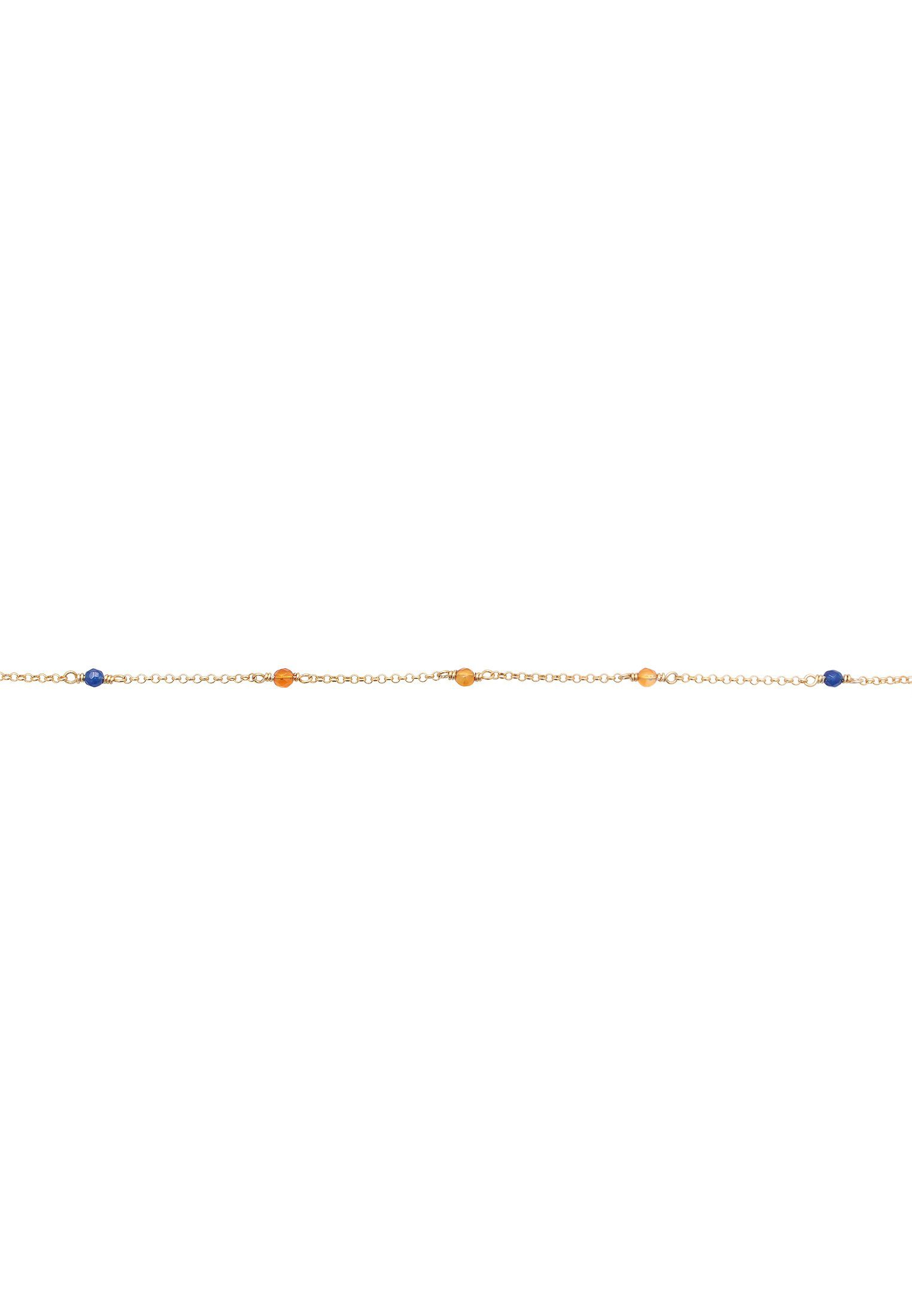 Elli Choker Achat Perlen Multicolour 925 Silber