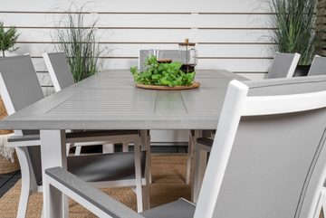 ebuy24 Garten-Essgruppe Albany Gartenset Tisch 90x152/210cm und 6 Stühle P