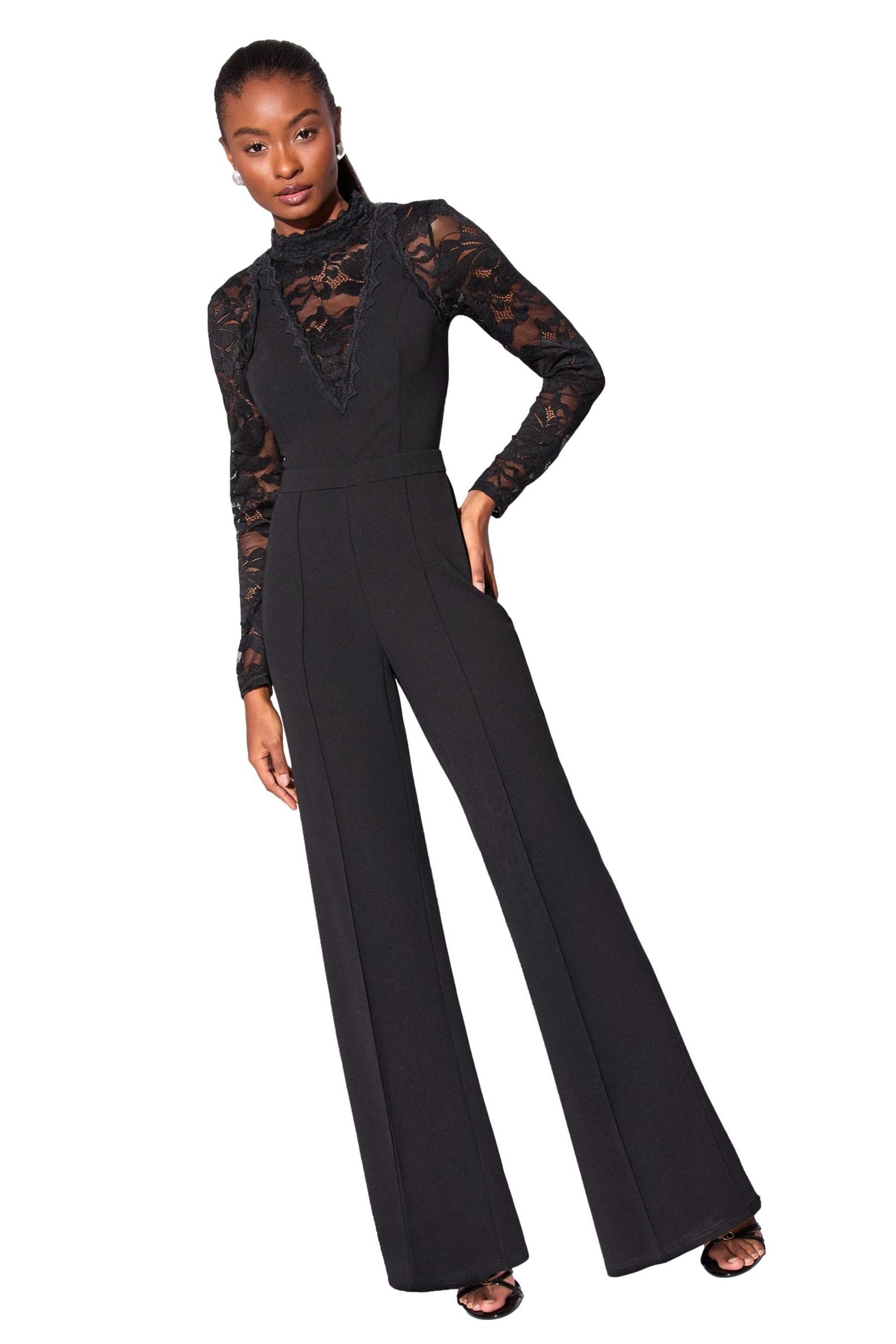LIPSY Jumpsuit Lipsy hochgeschlossener Spitzen-Jumpsuit, Petite (1-tlg) günstig online kaufen
