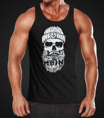 Neverless Tanktop Herren Tank-Top Moin Totenkopf Anker Skull Muskelshirt Muscle Shirt Neverless® mit Print