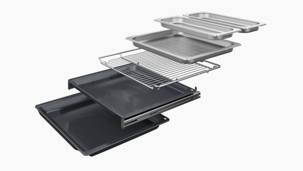 NEFF Dampfbackofen N 90 B69FS3CY0, Einbau-Backofen, 60 x 60 cm, DEEP BLACK, EEK: A+, Slide&Hide: die voll versenkbare Ofentür
