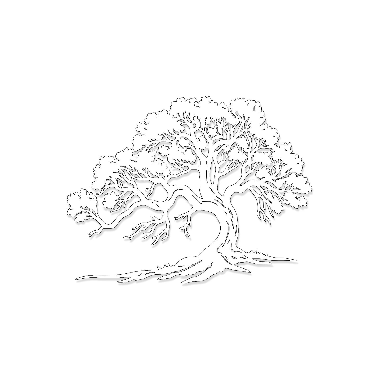 Jumpeak Wanddekoobjekt Lebensbaum Wanddekoration, Eiche, Unendliches Leben, Kraft, Linienkunst, Metall, 4 Farben, 2 Größen, Wanddekoration für das Wohnzimmer,Ruhe