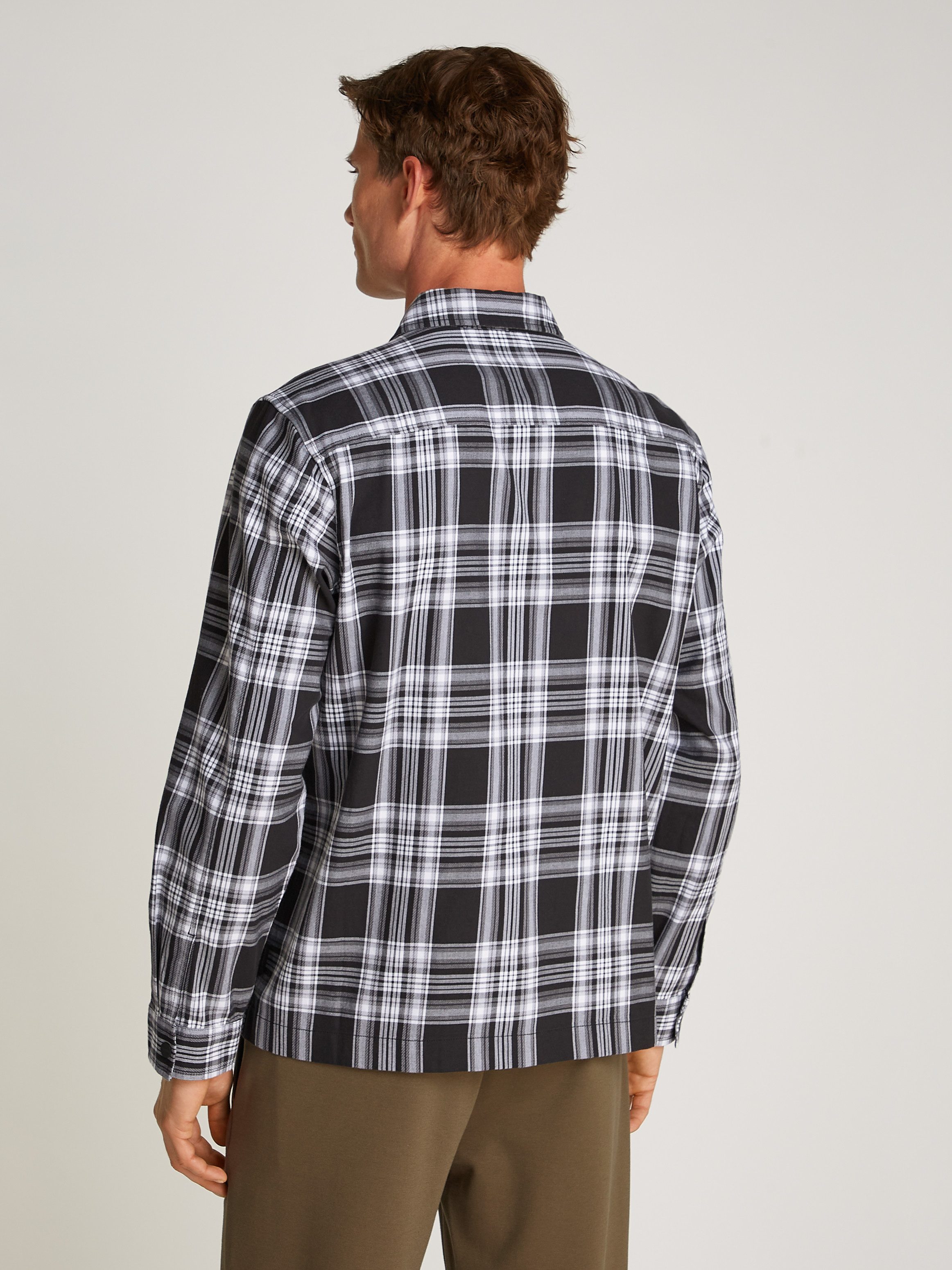 Calvin Klein Karohemd TWILL CHECK SNAPS OVERSHIRT mit Logoprint günstig online kaufen