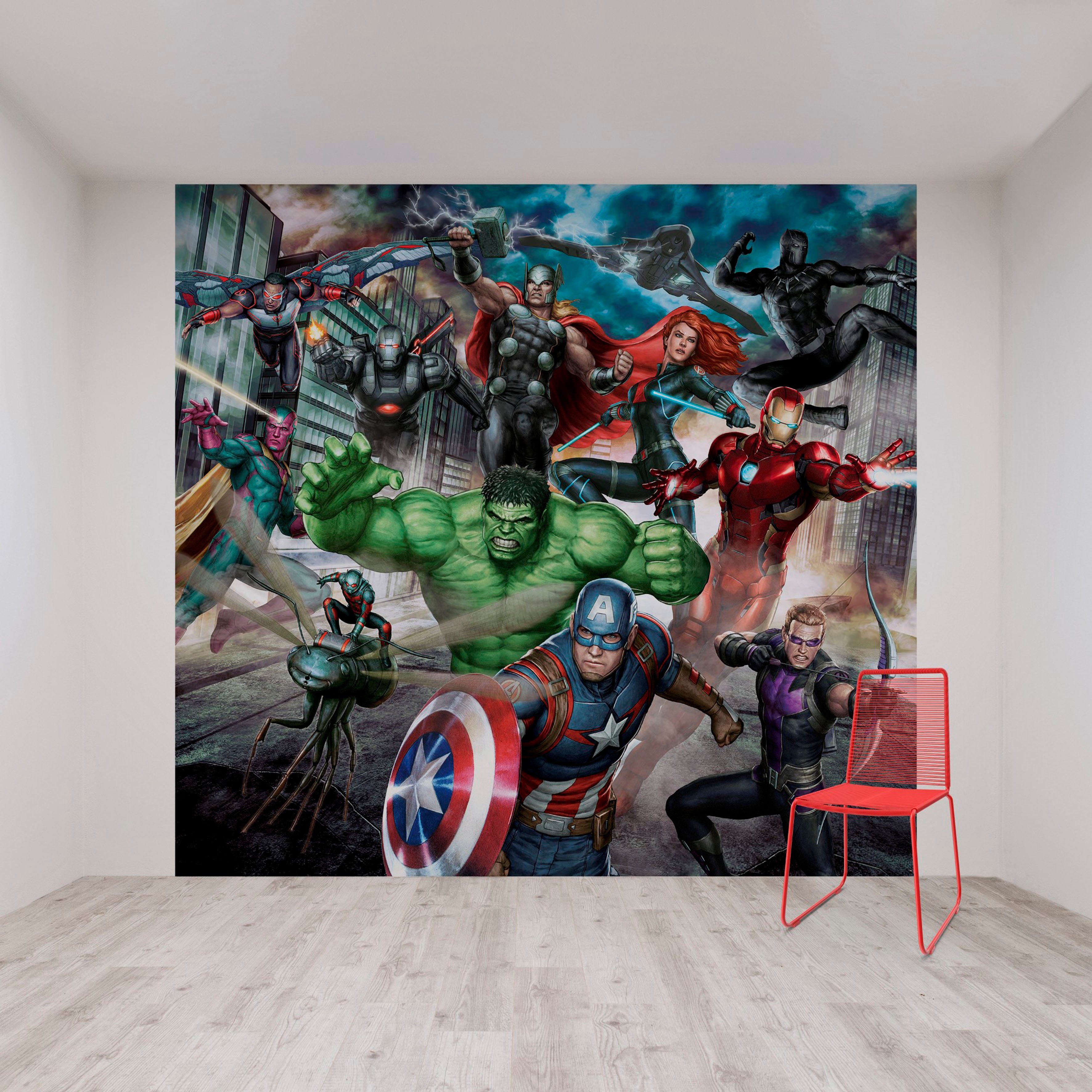 MARVEL Fototapete Avengers, (1 St), Mehrfarbig - 300x280cm