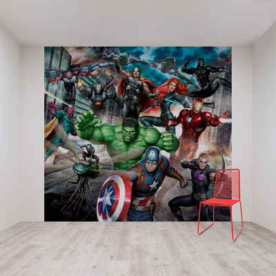MARVEL Fototapete Avengers, (1 St), Mehrfarbig - 300x280cm