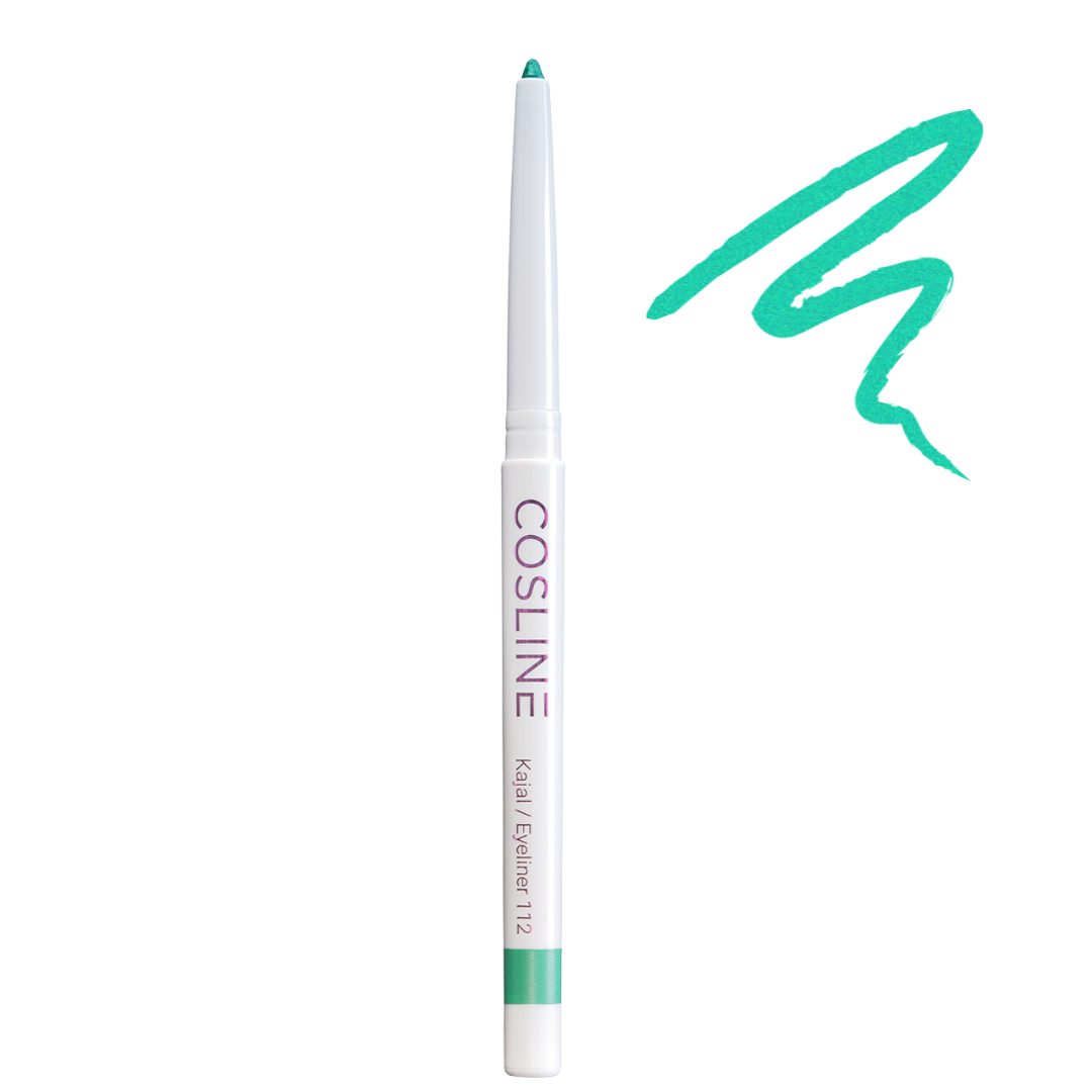 Cosline Cosmetics Kajal wasserfest, langanhaltend, cremig, 25 Farben, intensive Pigmentierung
