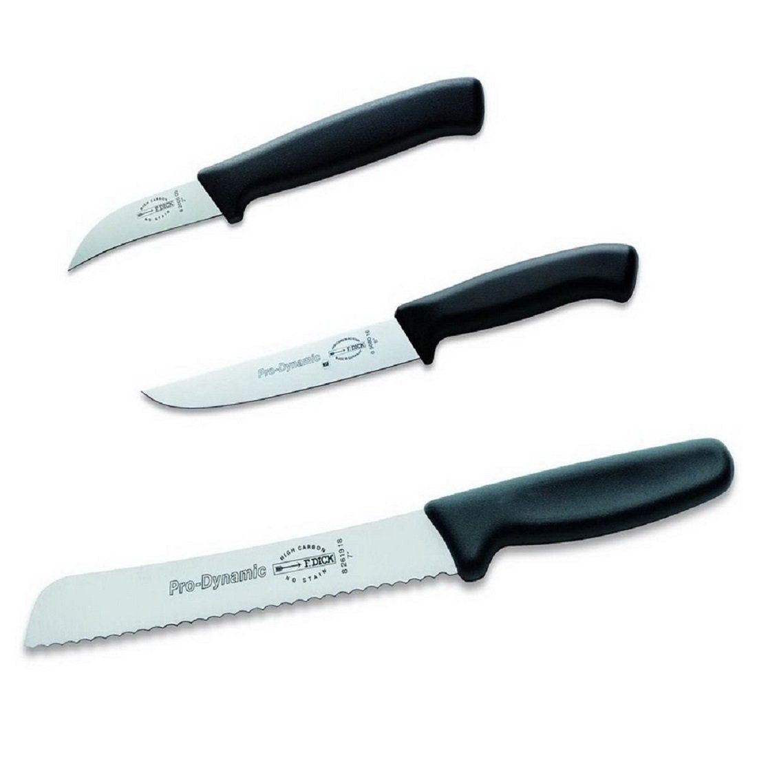 Dick Messer-Set Dick 8570007 Messer Set ProDynamic Schälmesser Brotmesser Küchenmesser