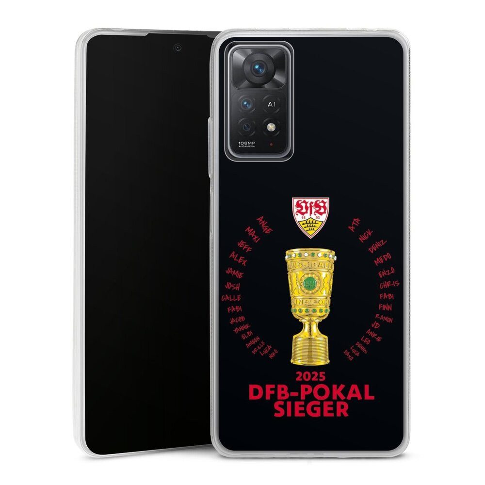 DeinDesign Handyhülle VfB Stuttgart Pokal Offizielles Lizenzprodukt, Xiaomi Redmi Note 11 Pro 5G Slim Case Silikon Hülle Ultra Dünn