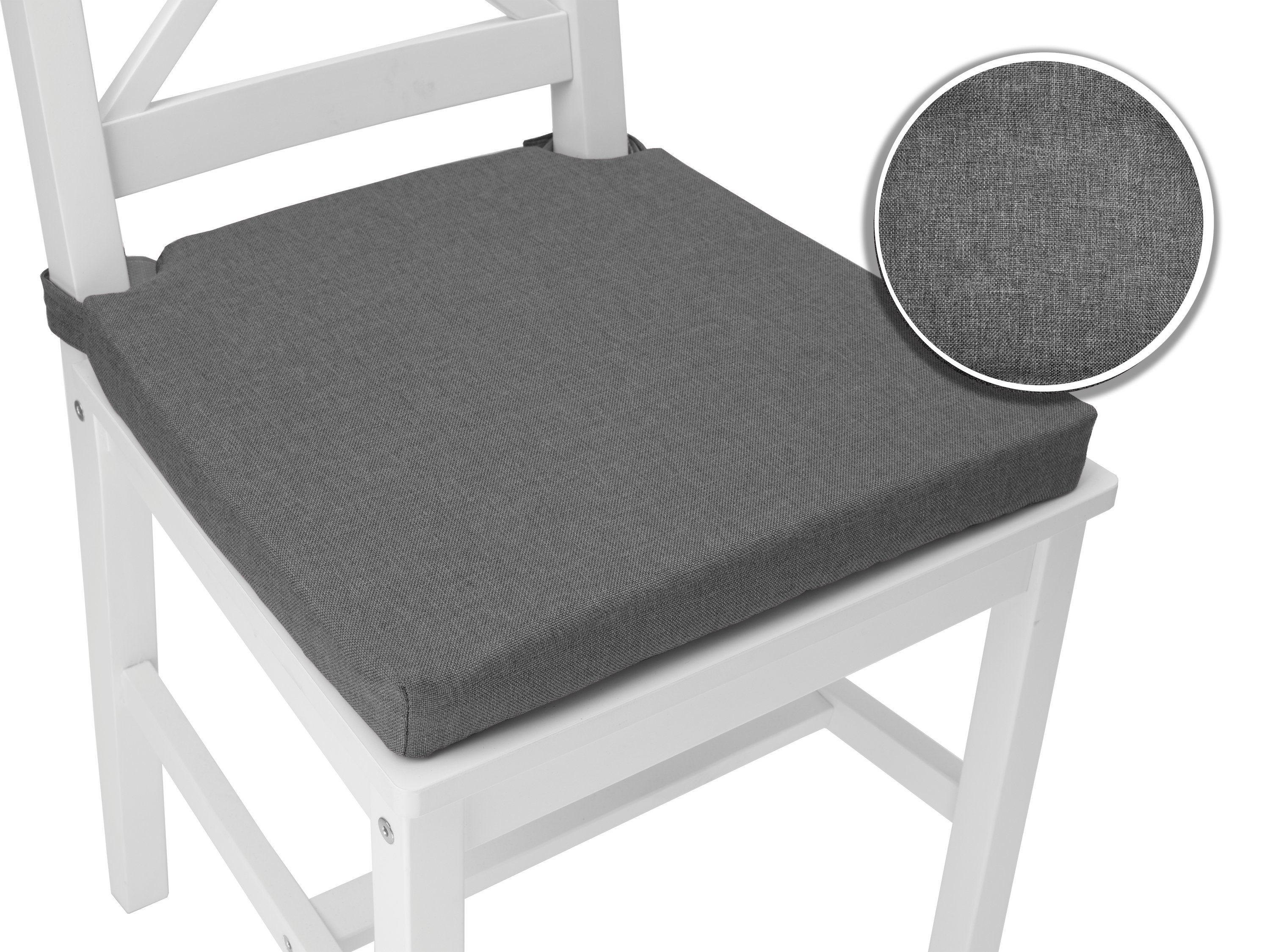 sunnypillow Stuhlkissen 4er Set Kissen Maße: 42 (vorne), 35 (hinten) x 40 x 5 cm