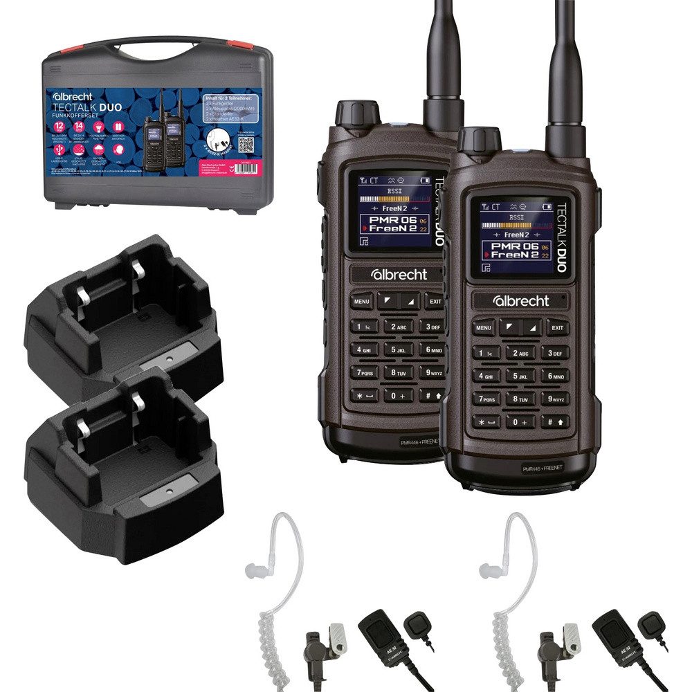 Walkie Talkie Albrecht 2er Kofferset Albrecht Tectalk Duo, PMR446 + Freenet (1W) 291