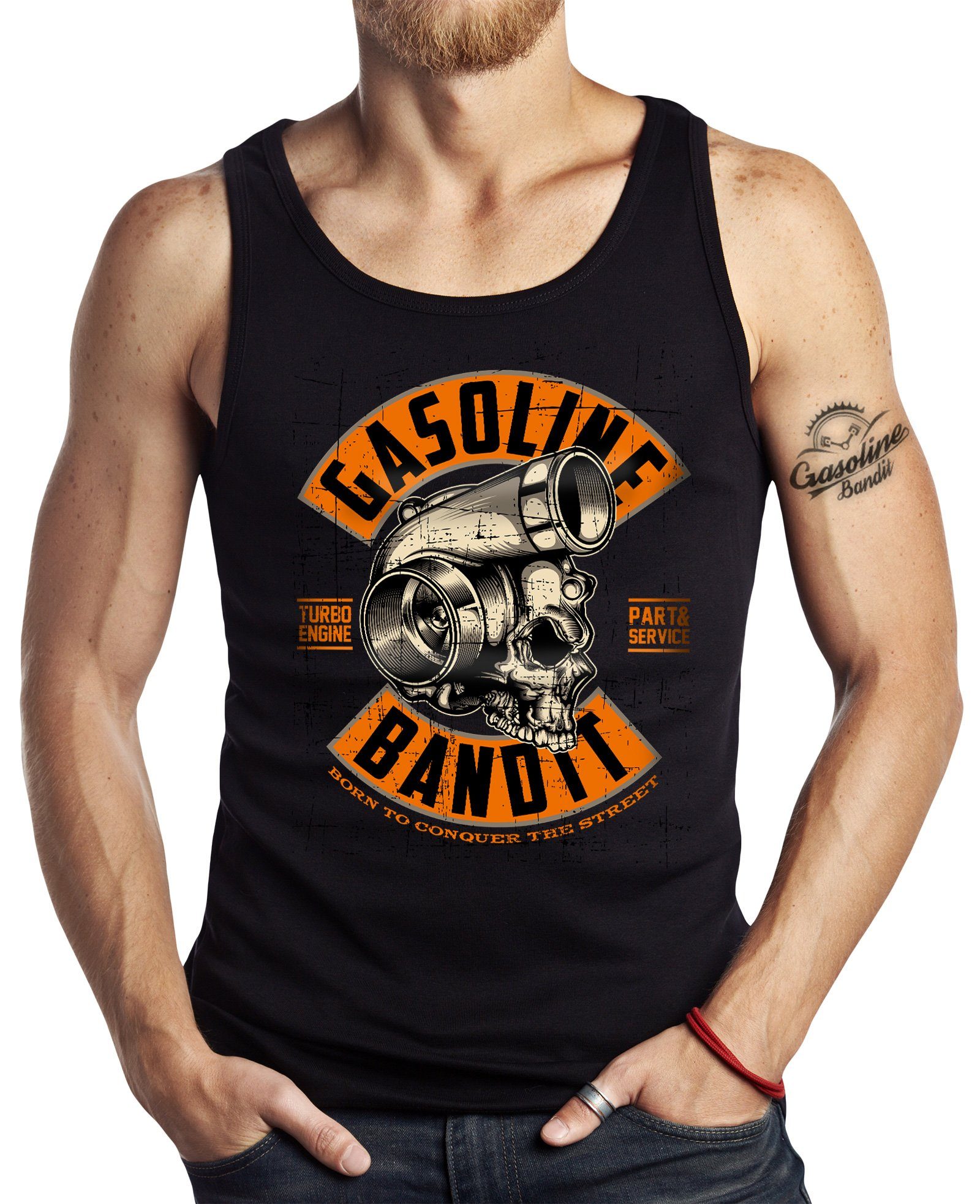 Tanktop Muskel-Shirt für Racer: Turboskull