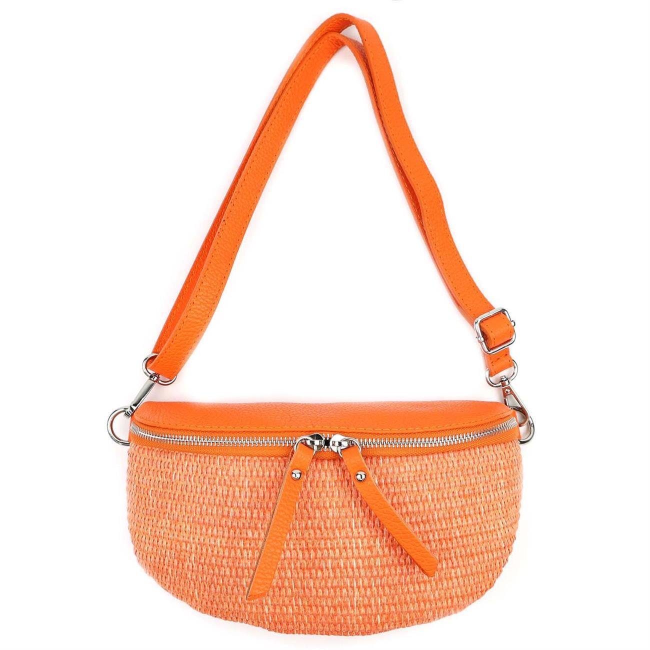 ITALYSHOP24 Bauchtasche Damen Basttasche Schultertasche CrossBody günstig online kaufen