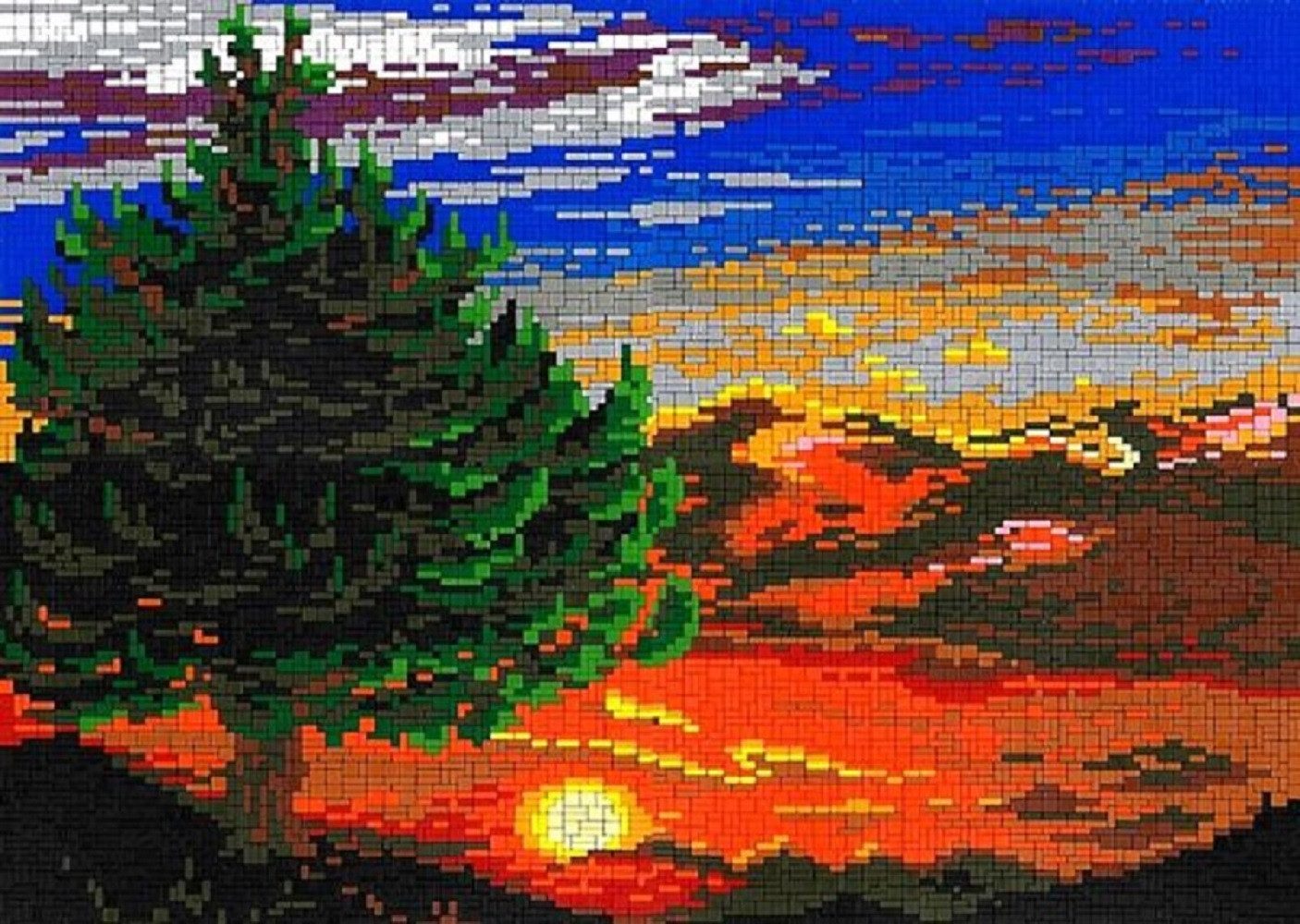 Stick it Steckpuzzle Abendstille, 8400 Puzzleteile, Bildgröße: 66 x 53 cm