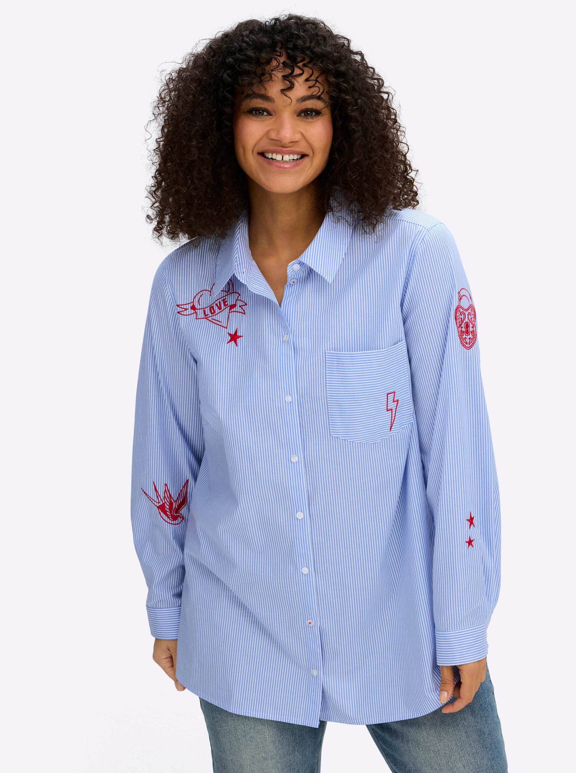 sheego by Joe Browns Klassische Bluse Langarm-Bluse Langarm günstig online kaufen