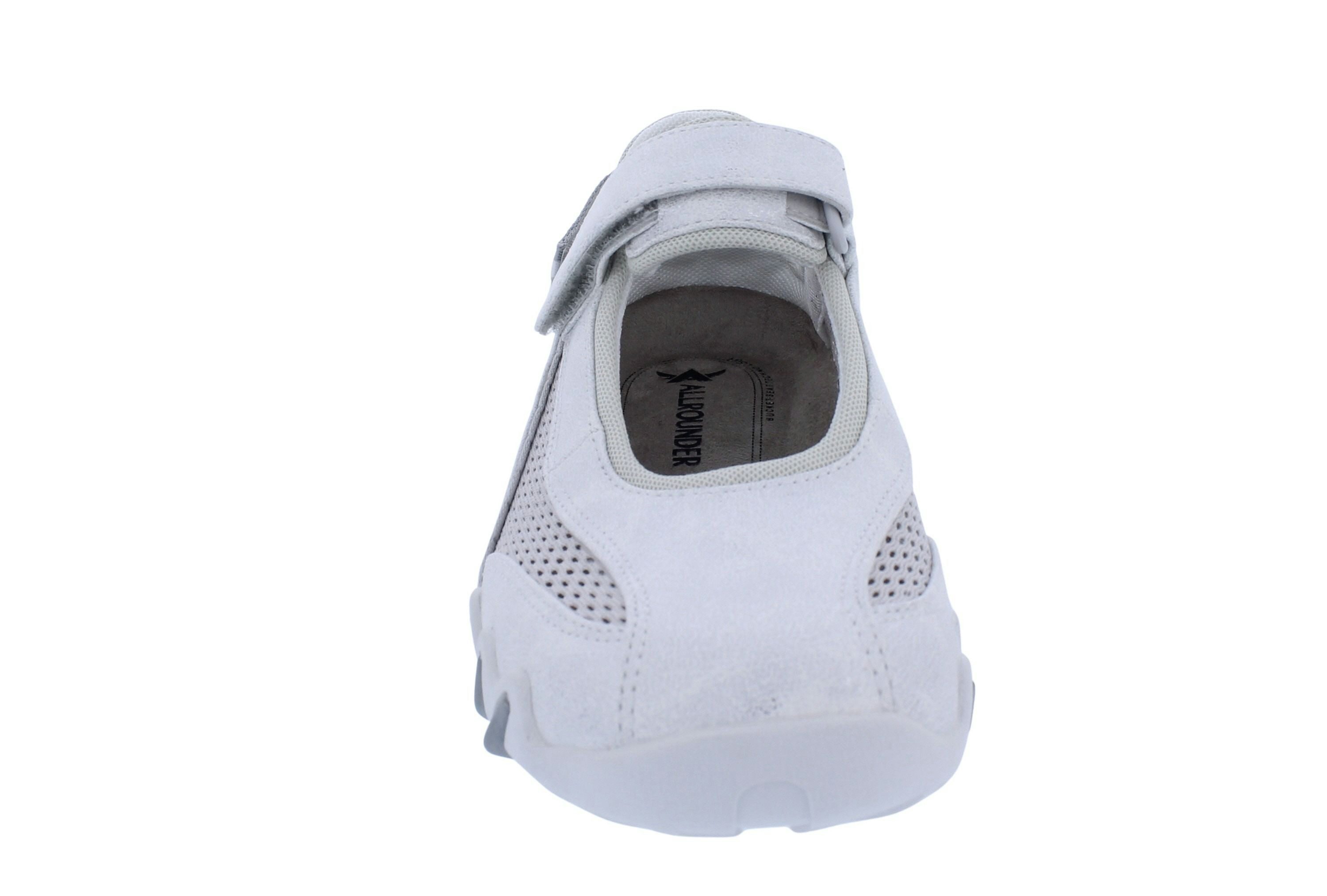 Allrounder by Mephisto Allrounder Sneaker Niro 68/61, Metallic-Leder mit offenem Mesh, Weiß, Klettschuh