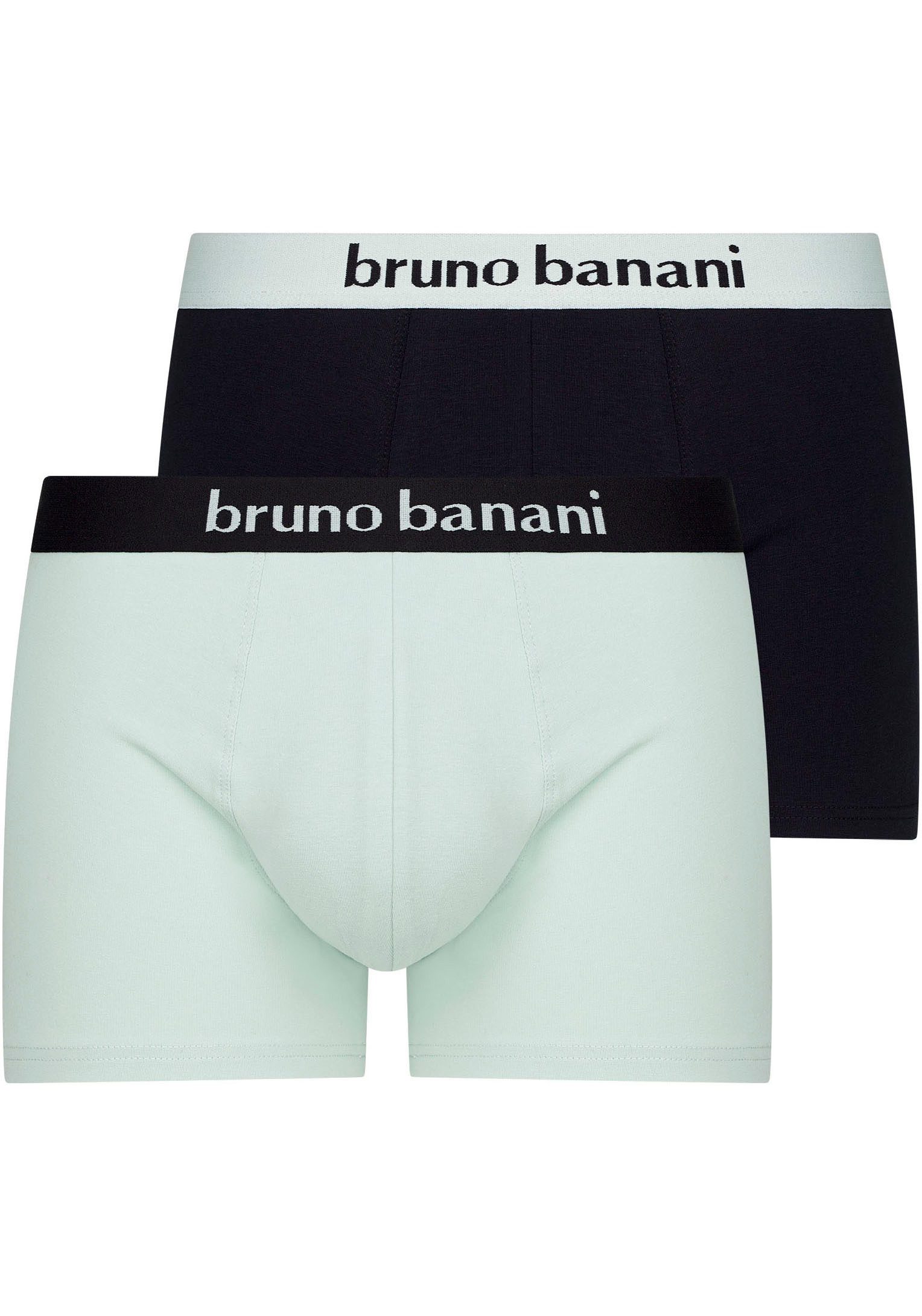 Bruno Banani Boxer Flowing (2er Pack) mit kontrastreichem Logobund günstig online kaufen