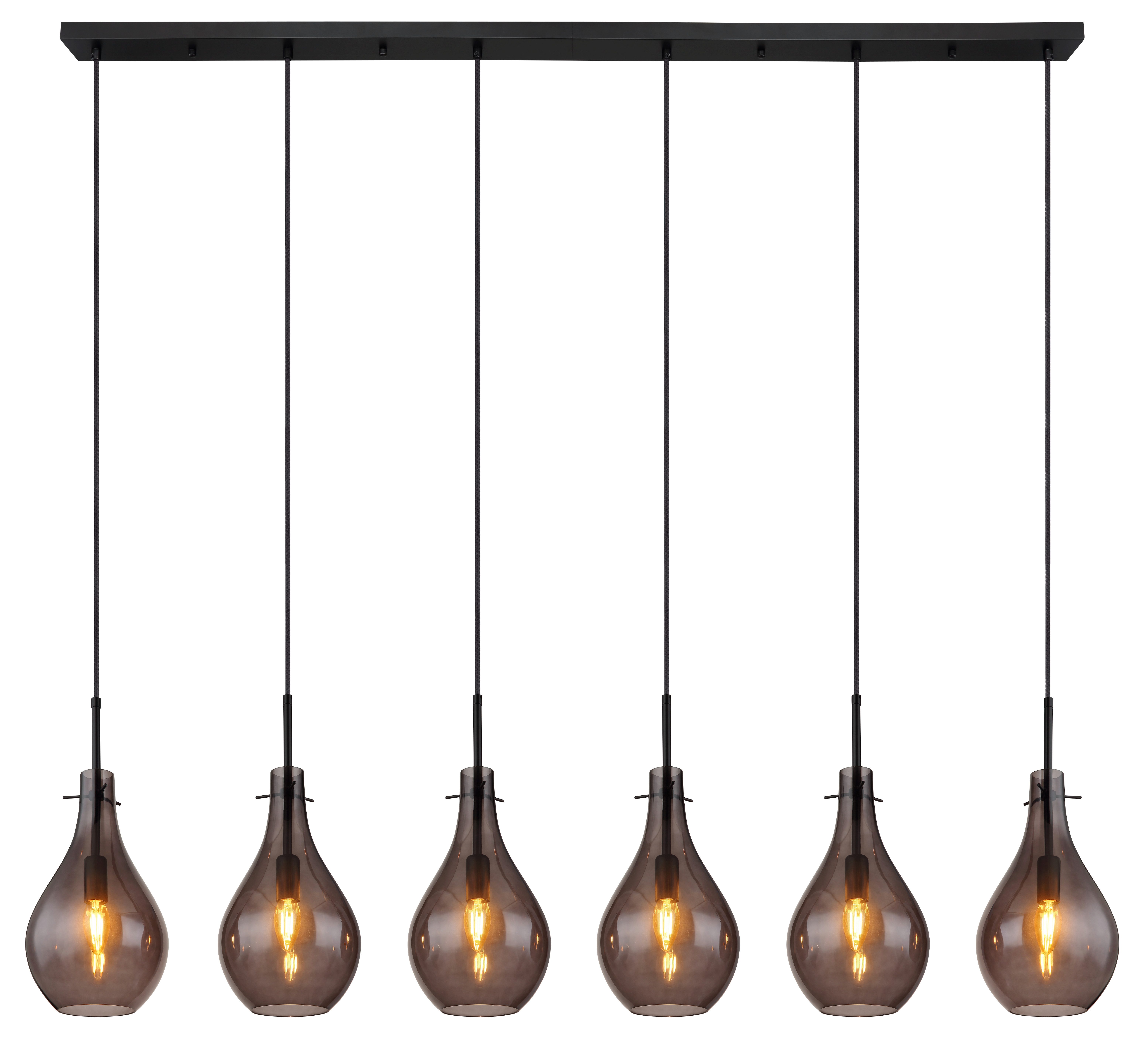 GLOBO LIGHTING Hängeleuchte OSKUS, ohne Leuchtmittel, Hängelampe schwarz Gl günstig online kaufen