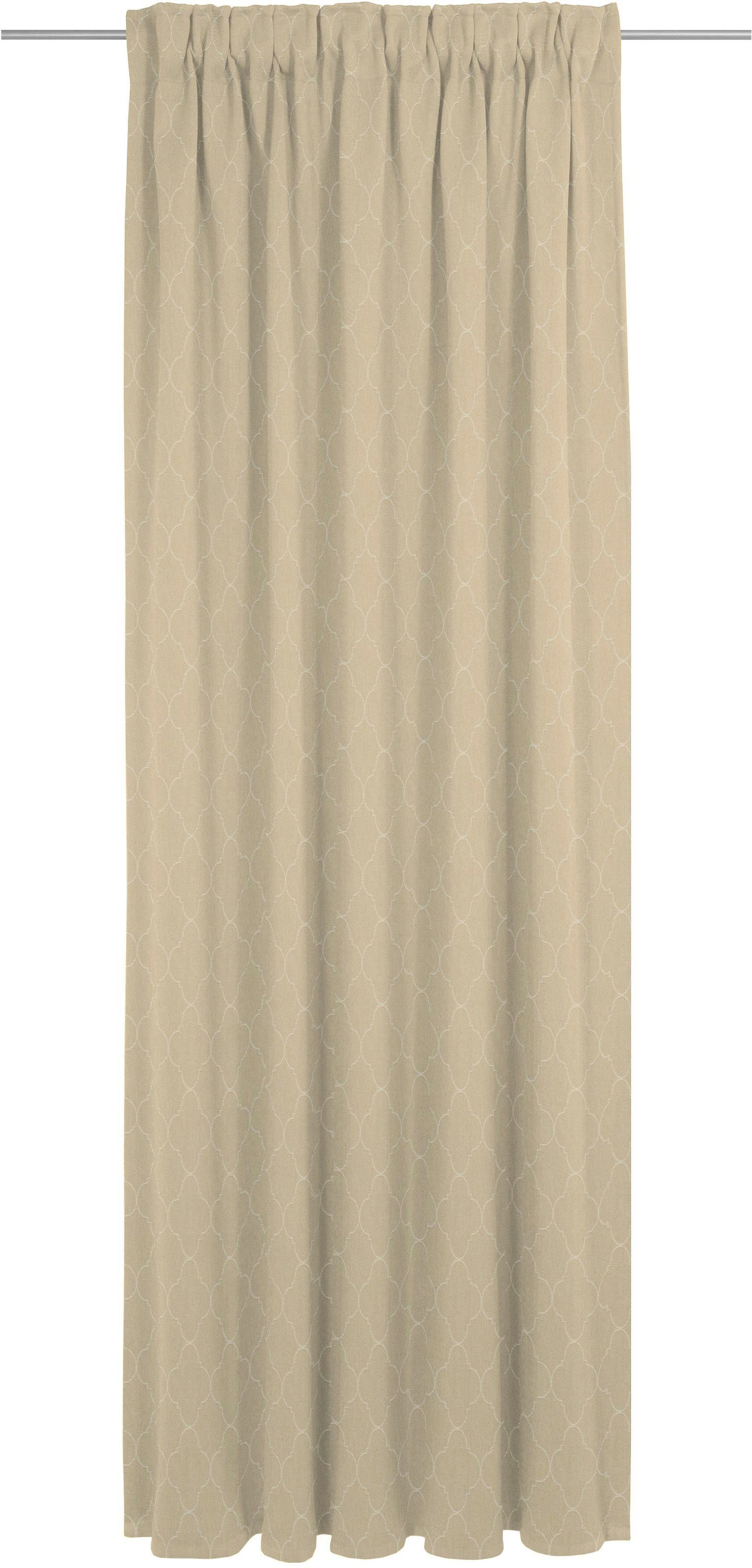 (1 Multifunktionsband Indian Adam, St), Bio-Baumwolle light, beige nachhaltig aus blickdicht, Cortezada Jacquard, Vorhang