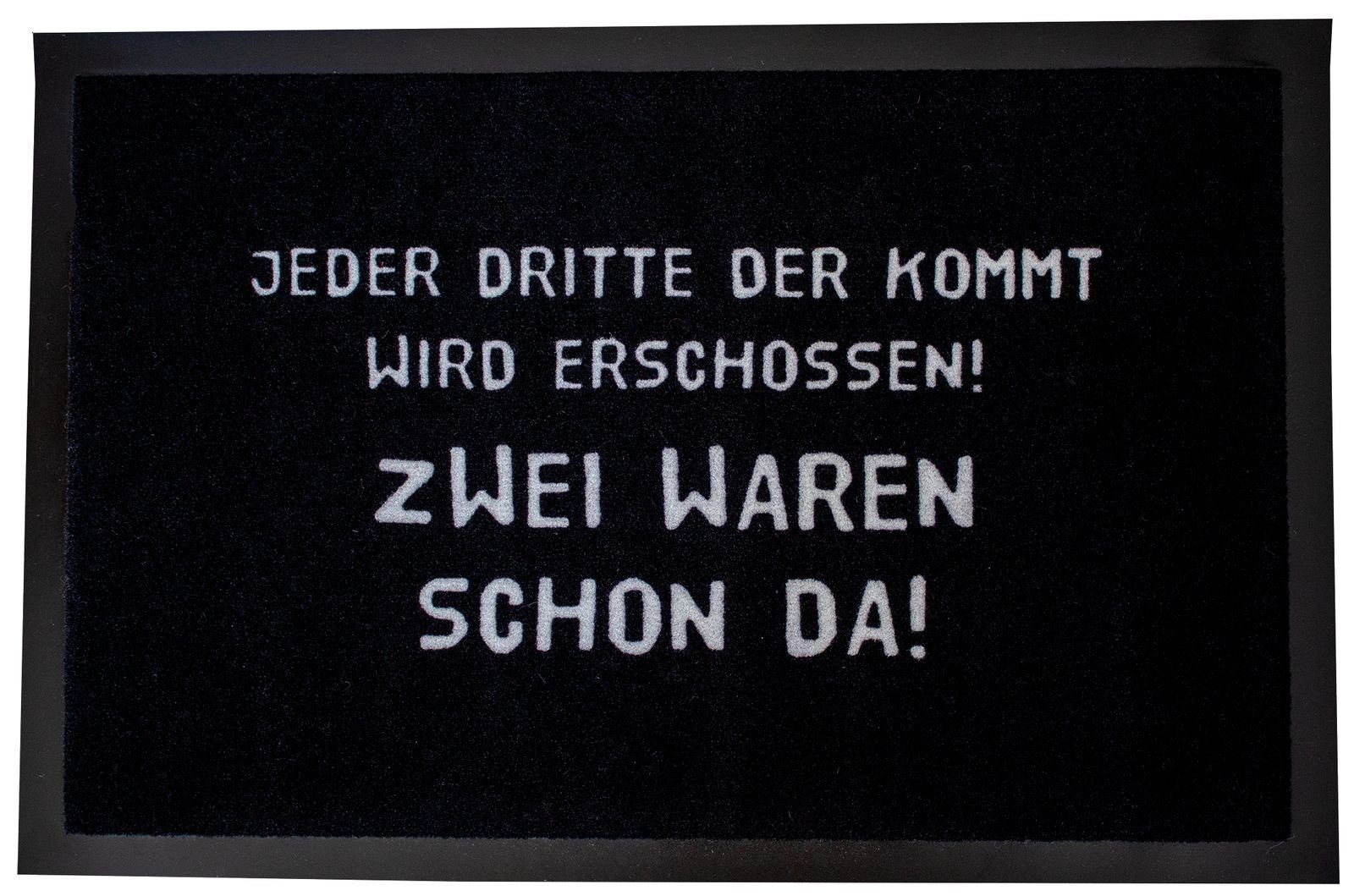 Fußmatte jeder dritte wird erschossen, Mr. Ghorbani, Rechteckig, Höhe: 3 mm | Fußmatten