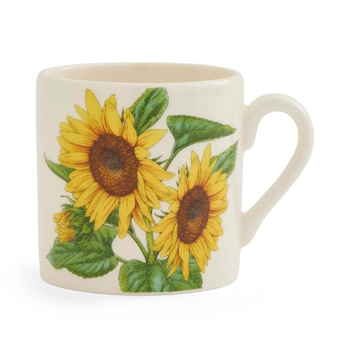Portmeirion Espressotasse Portmeirion Keramik Espresso Tasse Bloom Garden Sonnenblume, ca 90ml, Keramik