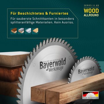 QUALITÄT AUS DEUTSCHLAND Bayerwald Werkzeuge Kreissägeblatt HM Kreissägeblatt - 303 x 3.2/2.2 x 30 Z72 HDF, 30 mm (Bohrung) HDF pos. (Zahnform) positiv (Zahnstellung) 2, 9, 462, 10, 60