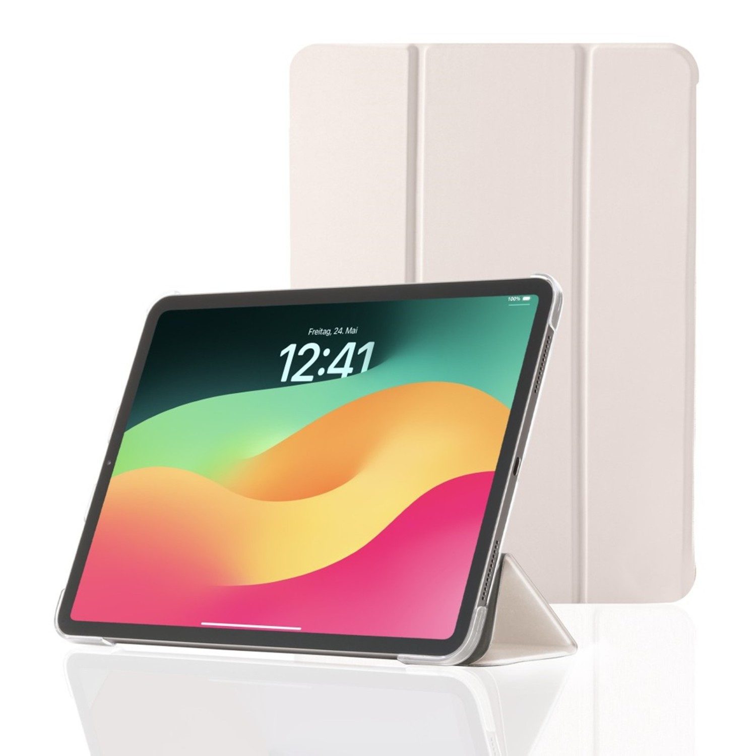 Hama Tablet-Hülle Hama Fold Clear Smart Book Case Tasche Cover Rosa 13 Zoll, Ständer Schutz-Hülle Magnet für Apple iPad Pro13 M5 2025 / M4 2024 13" – Bild 2 von 5