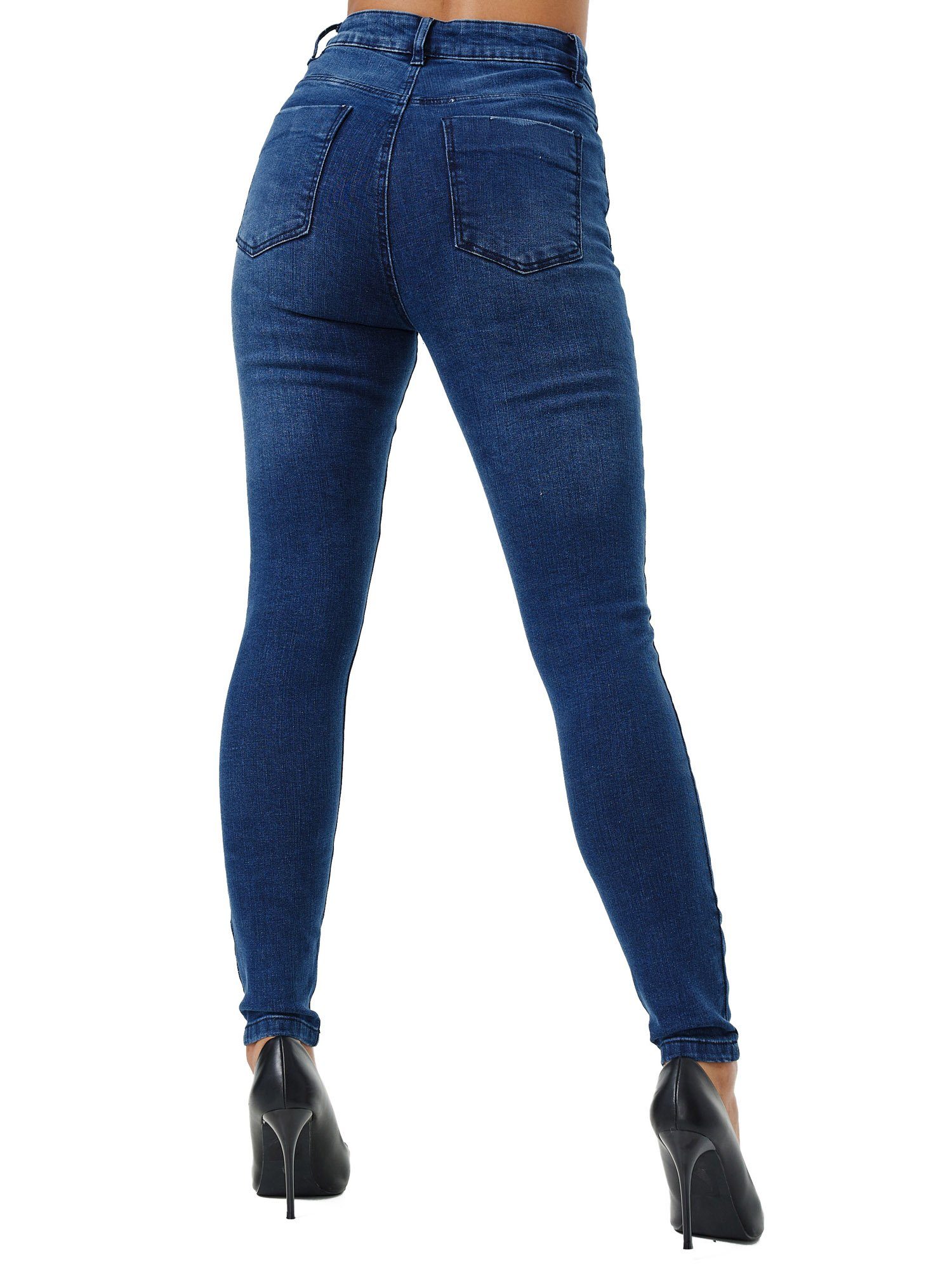 Tazzio High-waist-Jeans F101 Damen Skinny Fit Jeanshose