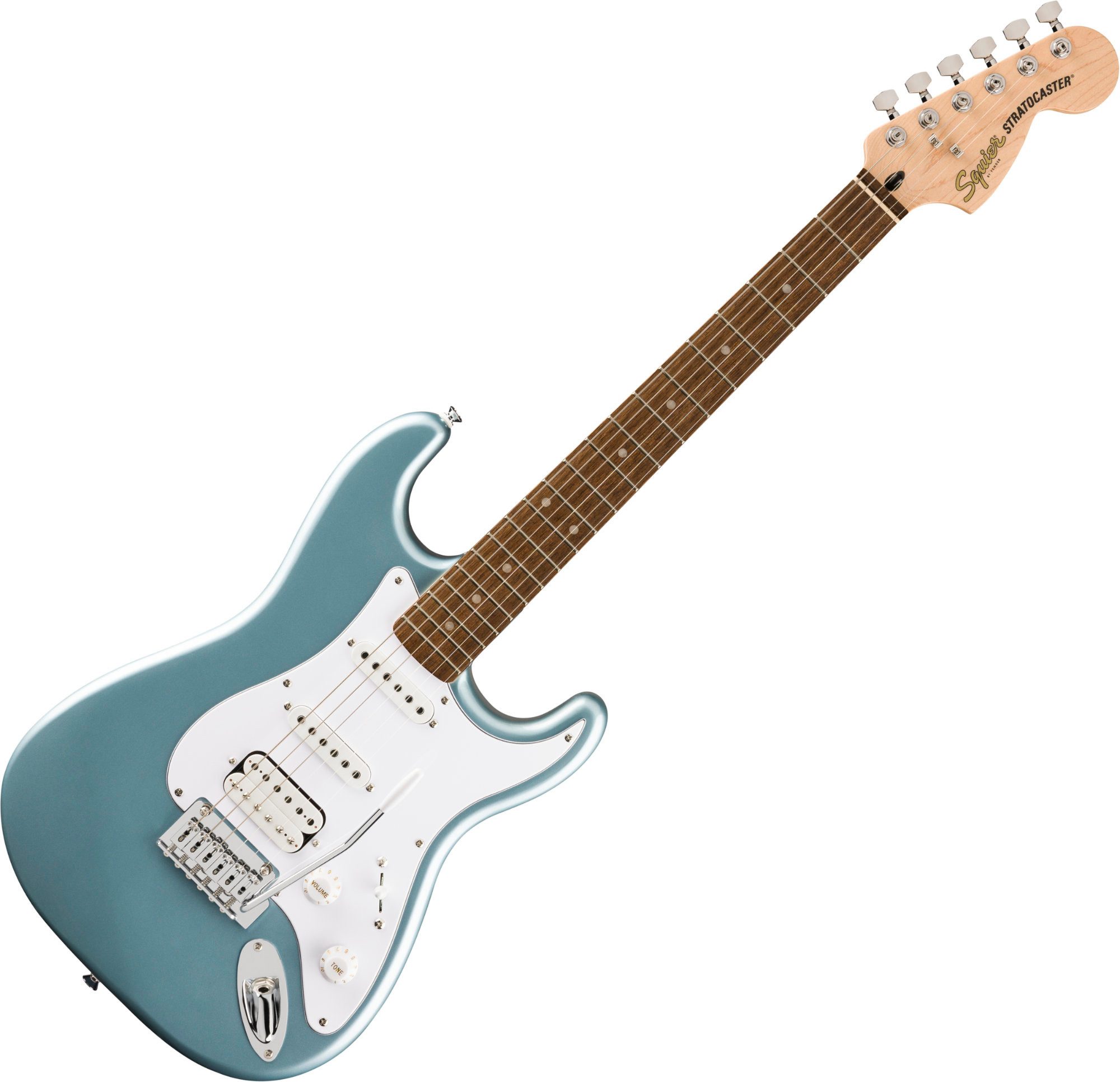 Squier E-Gitarre Affinity Stratocaster Junior HSS Ice Blue Metallic, Stratocaster, Shortscale-Mensur