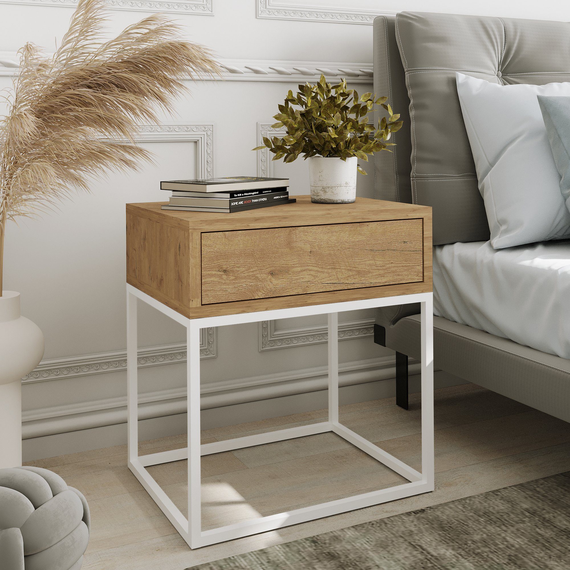 Beautysofa Nachttisch Kay (1 Schublade, 45 günstig online kaufen