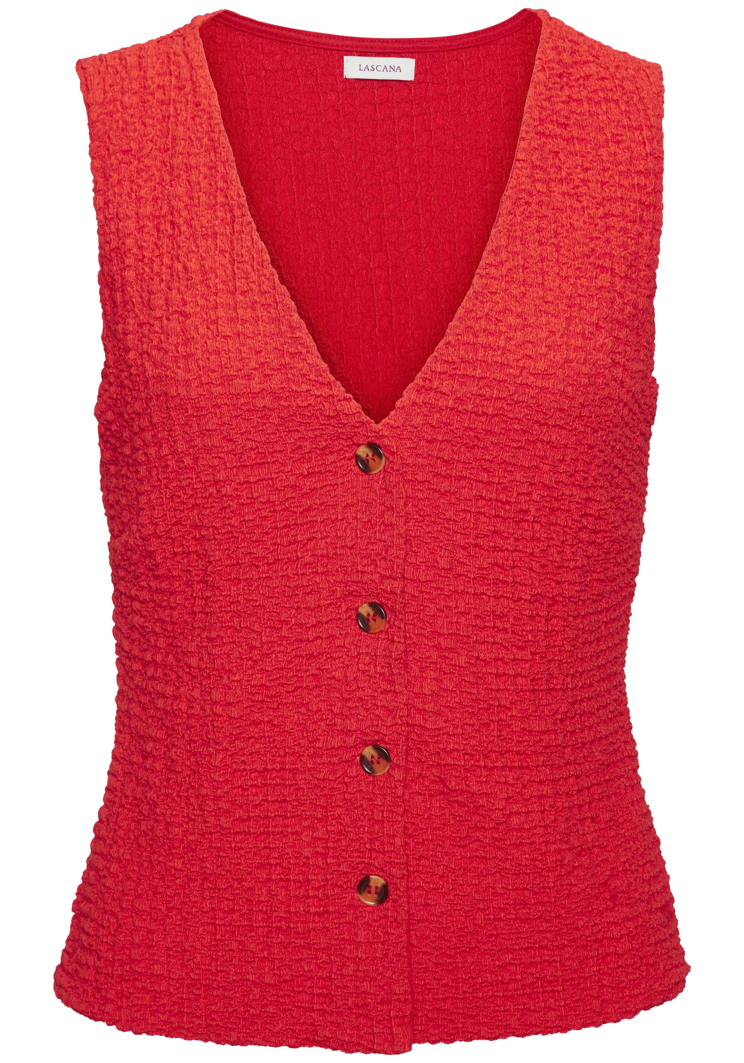 LASCANA Anzugweste mit V-Ausschnitt, Business-Weste, elegant, günstig online kaufen