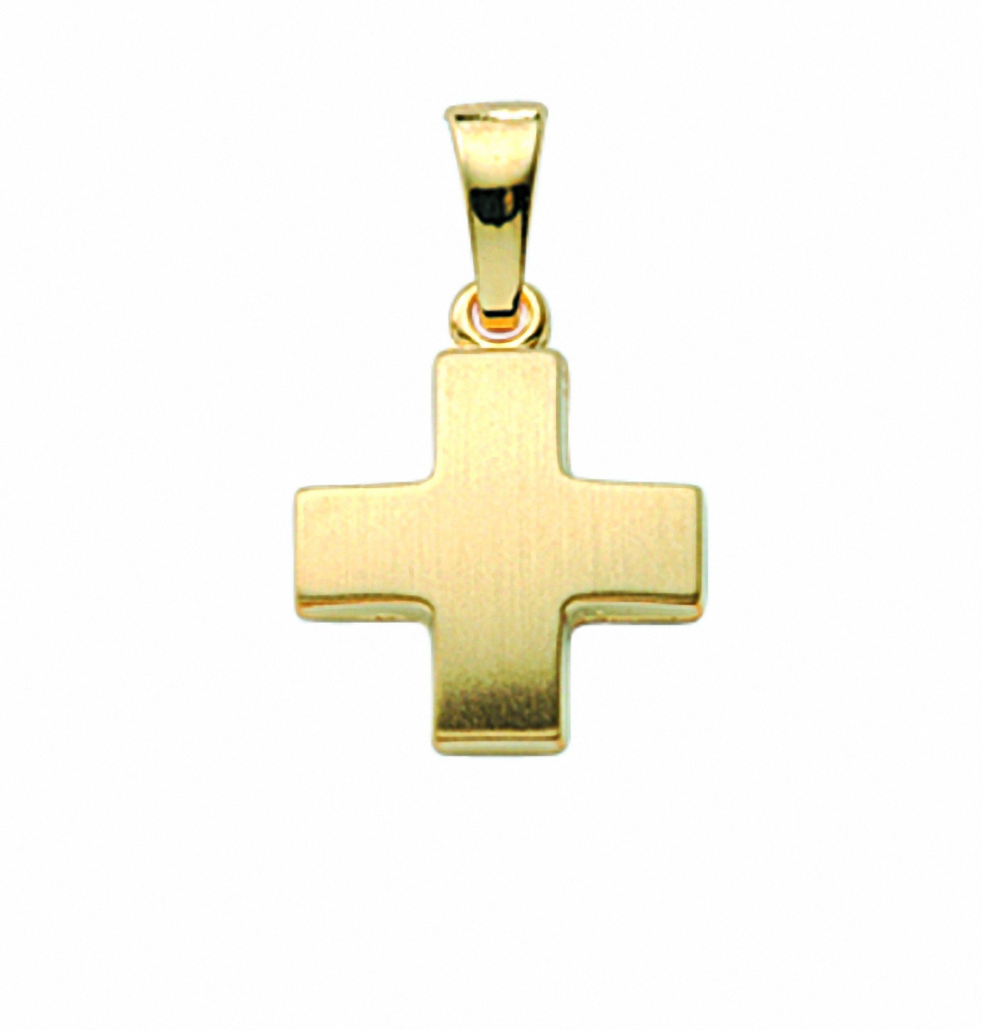 Adelia´s Kette mit Anhänger 333 Gold Kreuz Anhänger, Schmuckset - Set mit  Halskette, Maße des Anhängers - Breite 11,1 mm - Höhe 11,1 mm