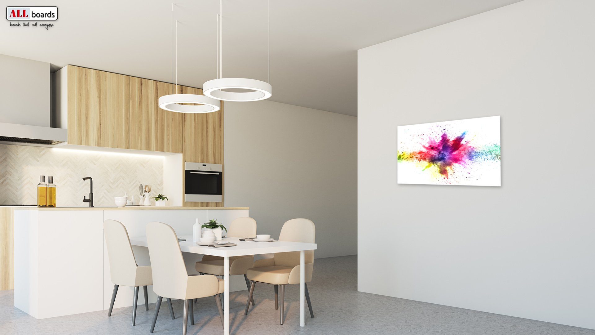 ALLboards Magnettafel ALLboards Metallische Magnettafel HOLI-FESTIVAL FARBENFROH