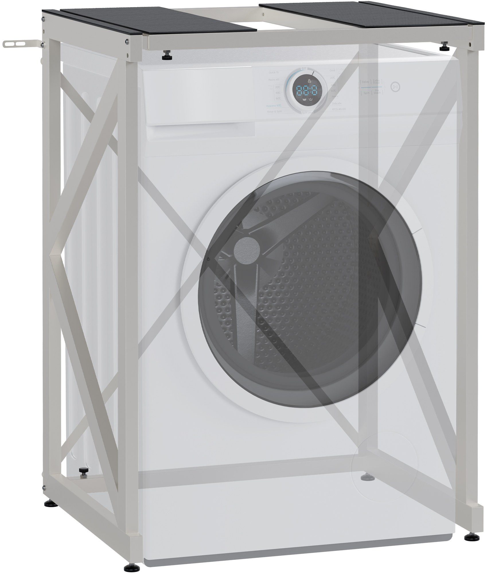 CLP Waschmaschinenuntergestell Caleb, stabiler Waschturm aus Metall