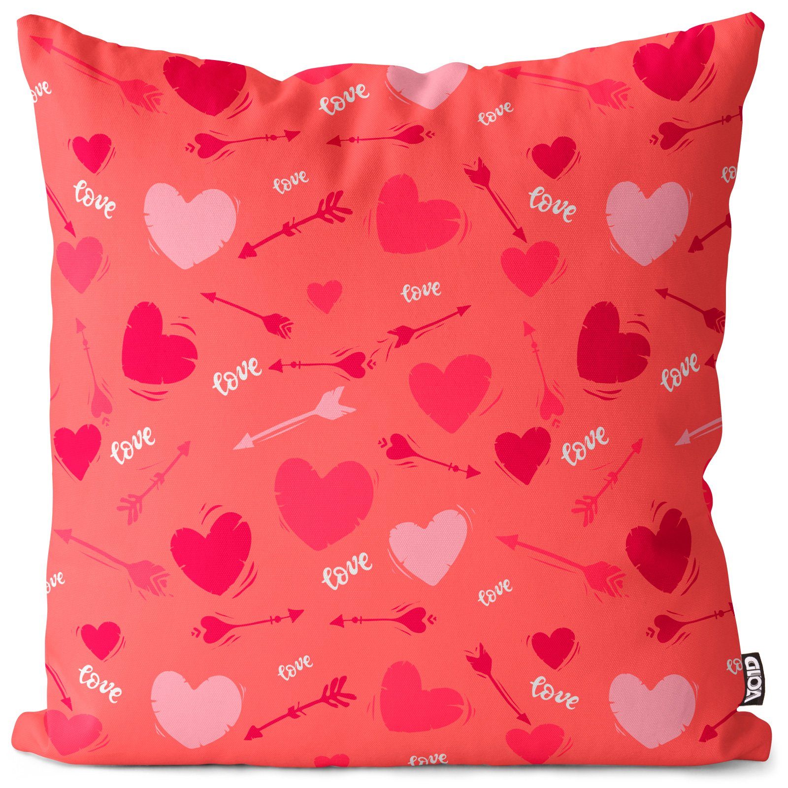 [Japans günstigster Preis] Kissenbezug, VOID (1 Stück), Hochzeit Pink Cupido Rot Muttertag Jahrestag Valentinstag Paare Love Amor Geburtsta Pfeile Geschenk Sofa-Kissen Partner Herzen Liebe Beziehung