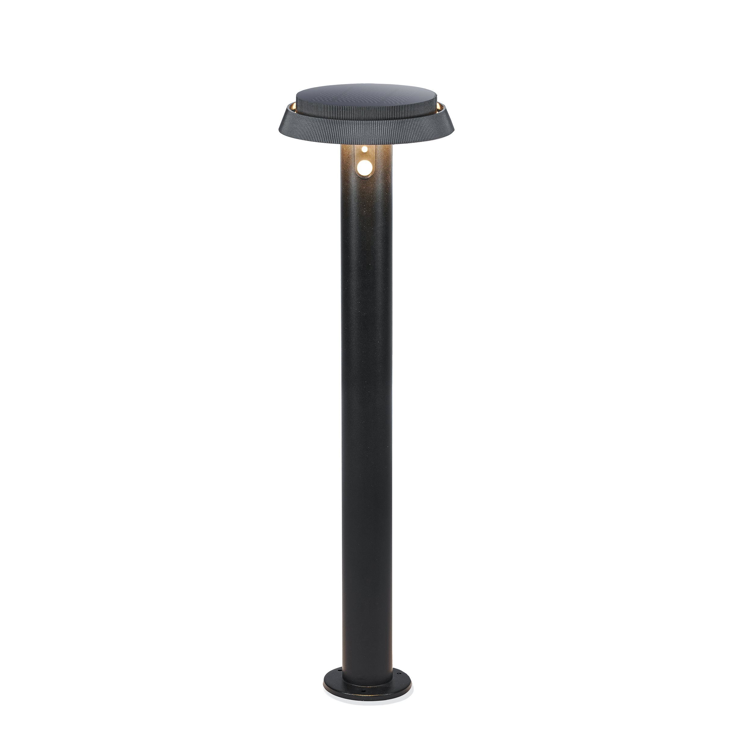 esotec LED Solarleuchte Metall PIR-Standleuchte Sophia H70cm 3 Modi 3000K 4000K 6000K 102941, LED fest integriert