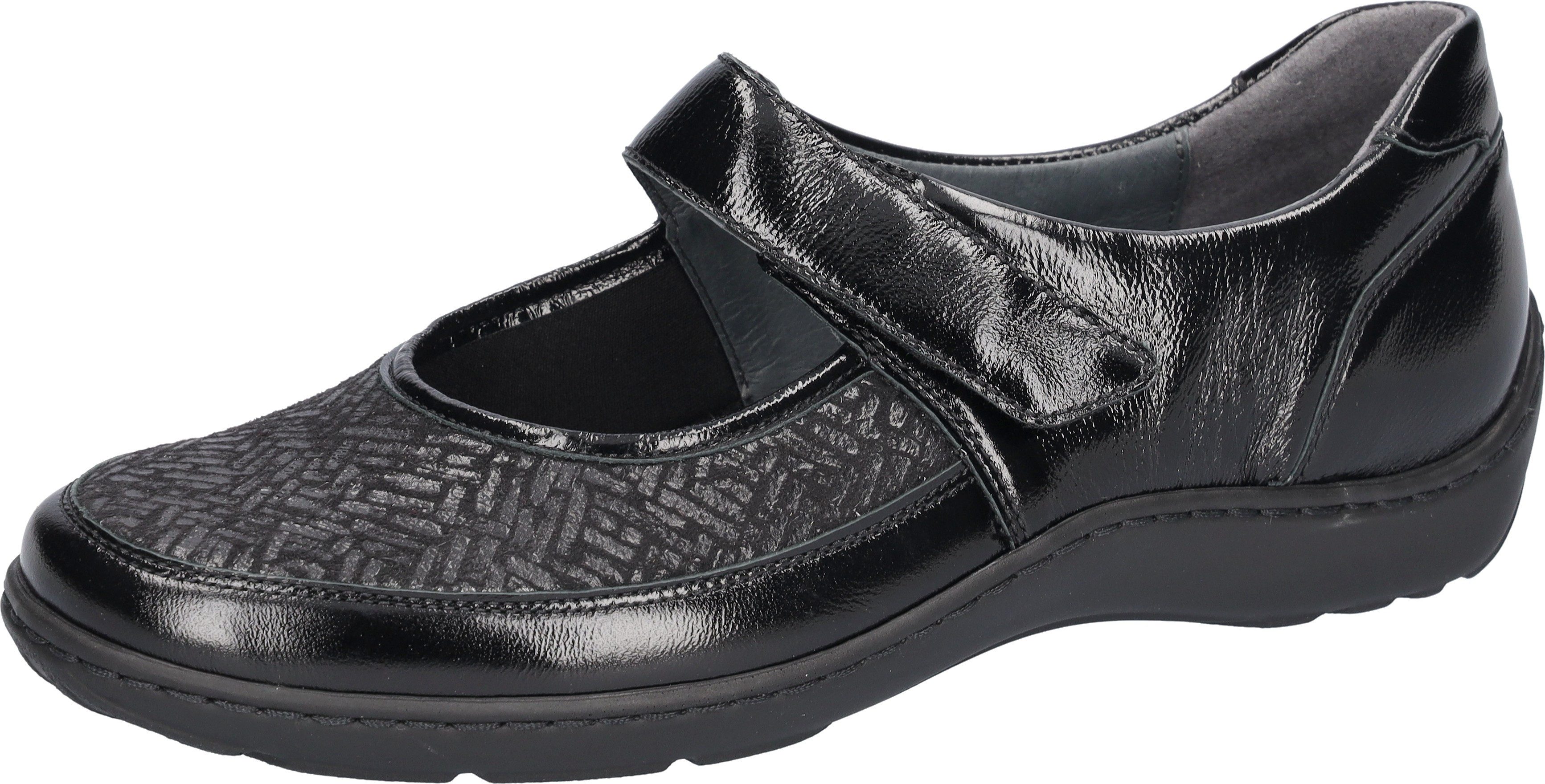 Waldläufer HENNI-Soft Riemchenballerina Klettschuh, Komfortschuh, Bequemschuh, Weite H, mit Orthotritt