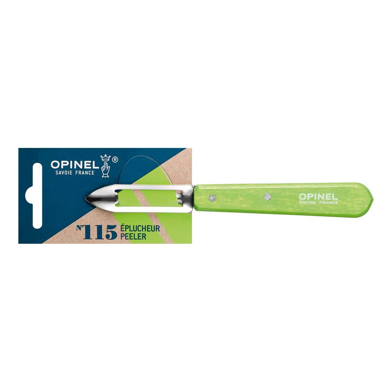 Opinel Gemüsemesser, Opinel Gemüsemesser No 115, rostfrei, Buche, grün