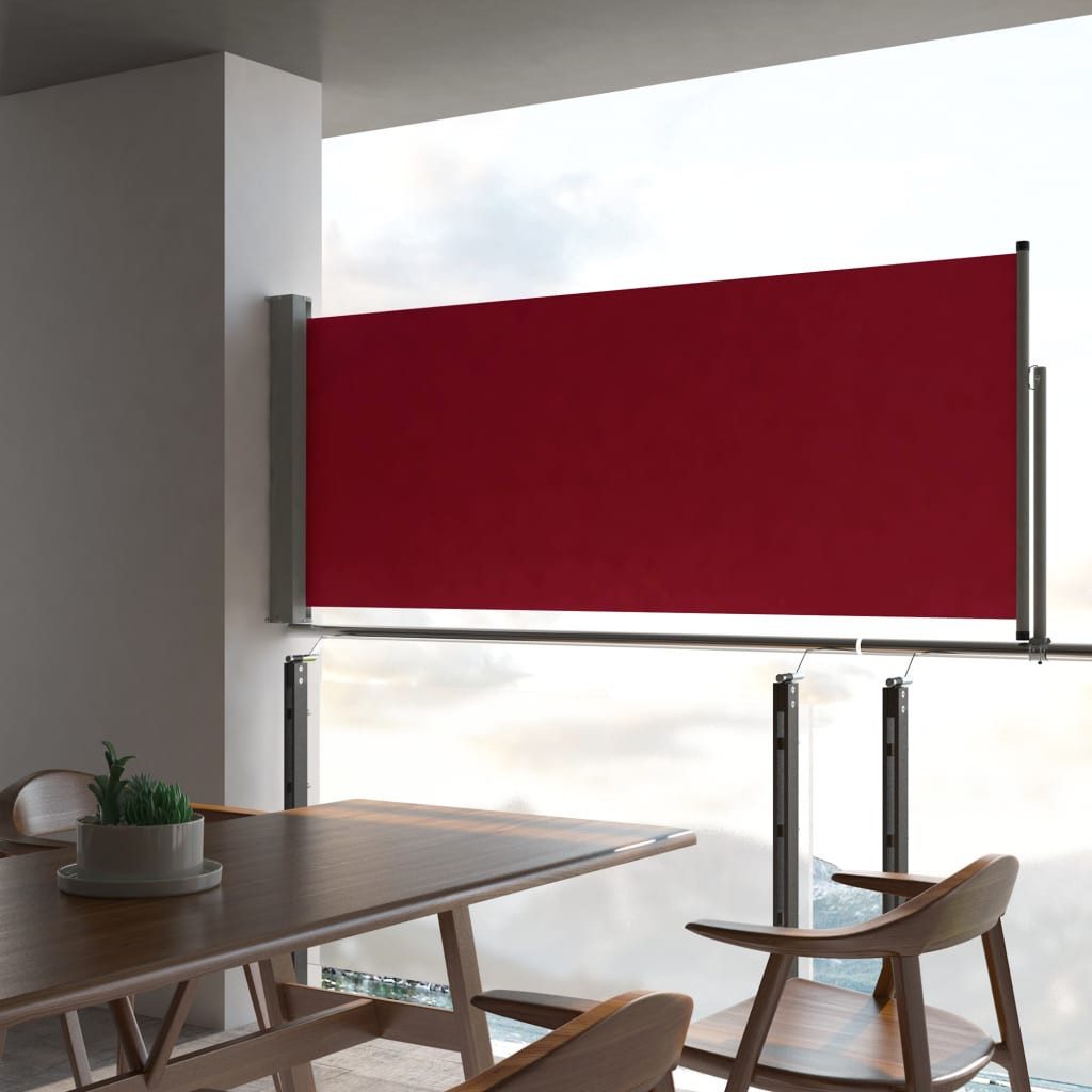vidaXL Seitenmarkise Ausziehbare Seitenmarkise 100x300 cm Rot