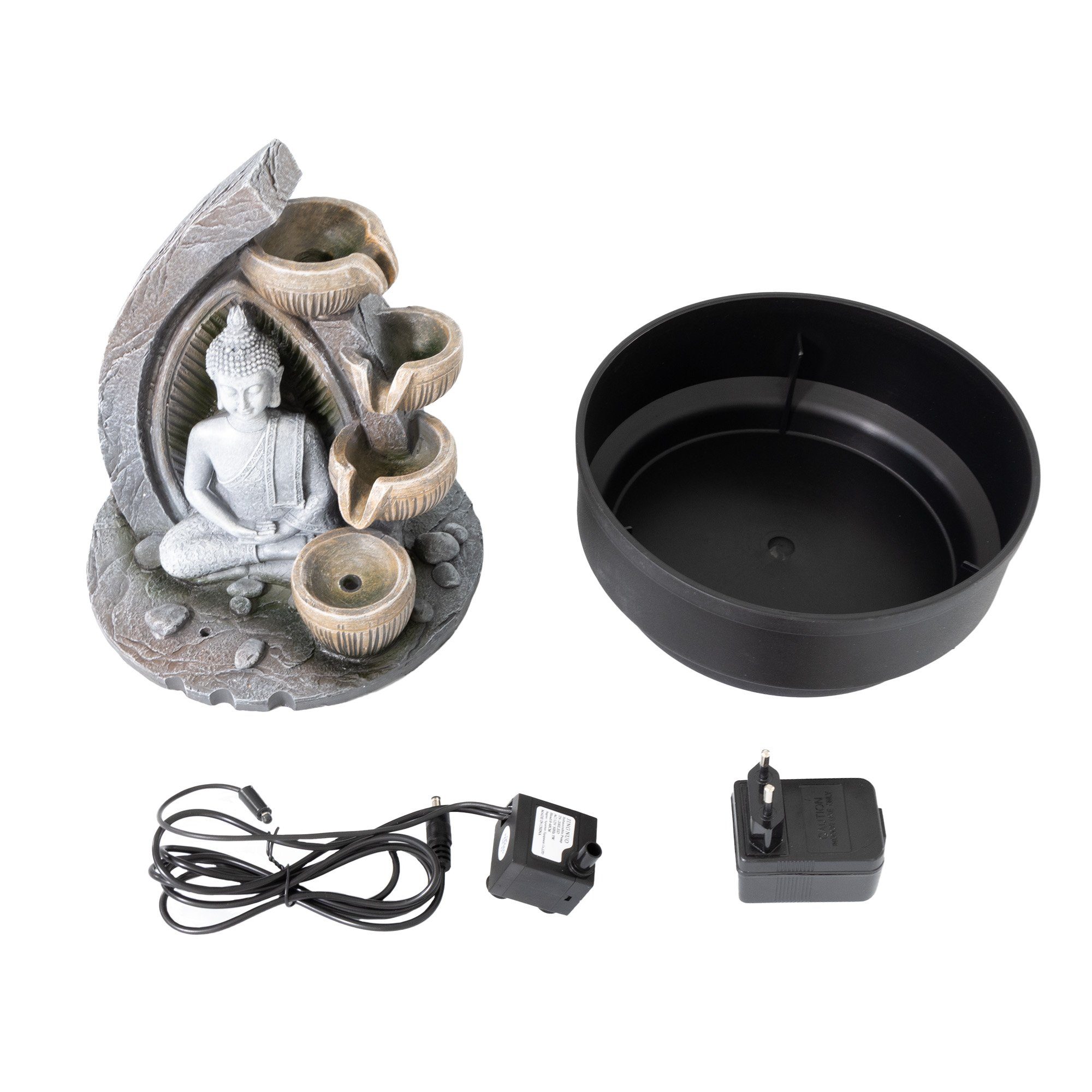 Lemodo Zimmerbrunnen Tischbrunnen Buddha mit Beleuchtung, günstig online kaufen