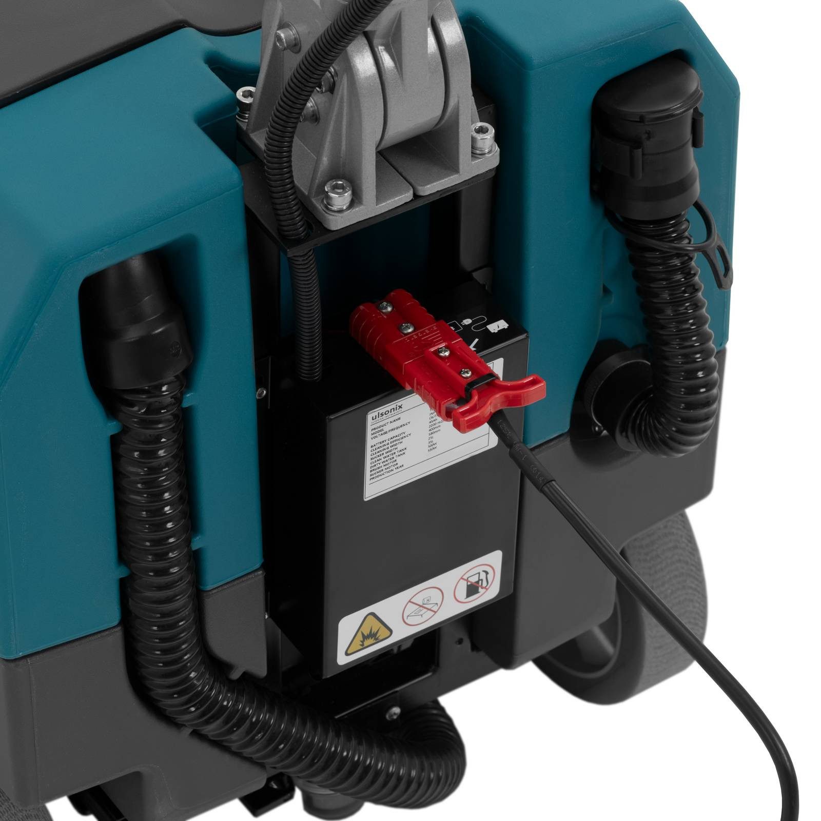 Ulsonix Hartbodenreiniger Akku-Scheuersaugmaschine Reinigungsmaschine 40 cm 2200 m²/h 160 U/min, 500 W