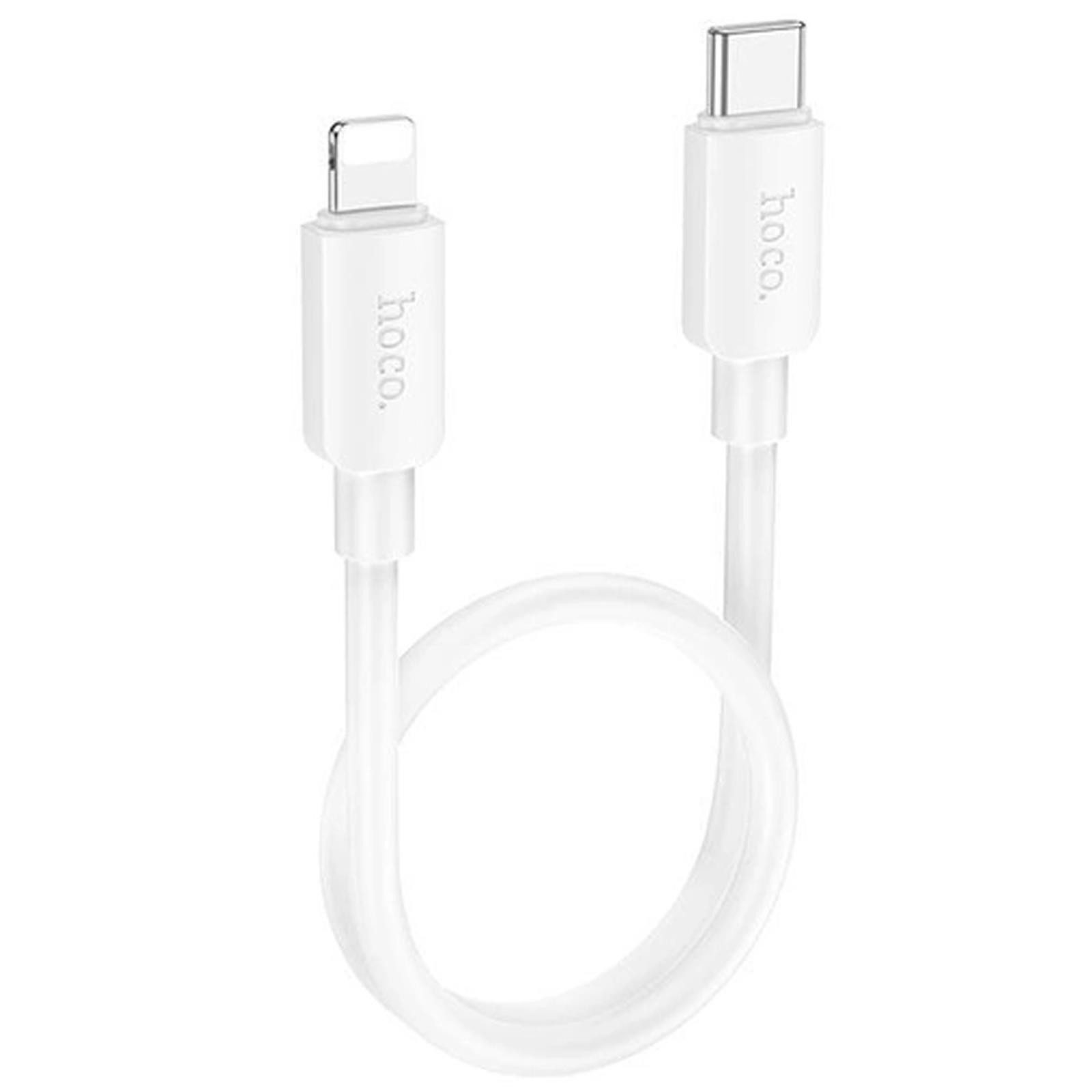 hoco. X96 USB Daten & Ladekabel bis zu 2.4A Ladestrom Smartphone-Kabel, Lightning, USB Typ C (25 cm), Premium Aufladekabel für iPhone, iPad oder den iPod