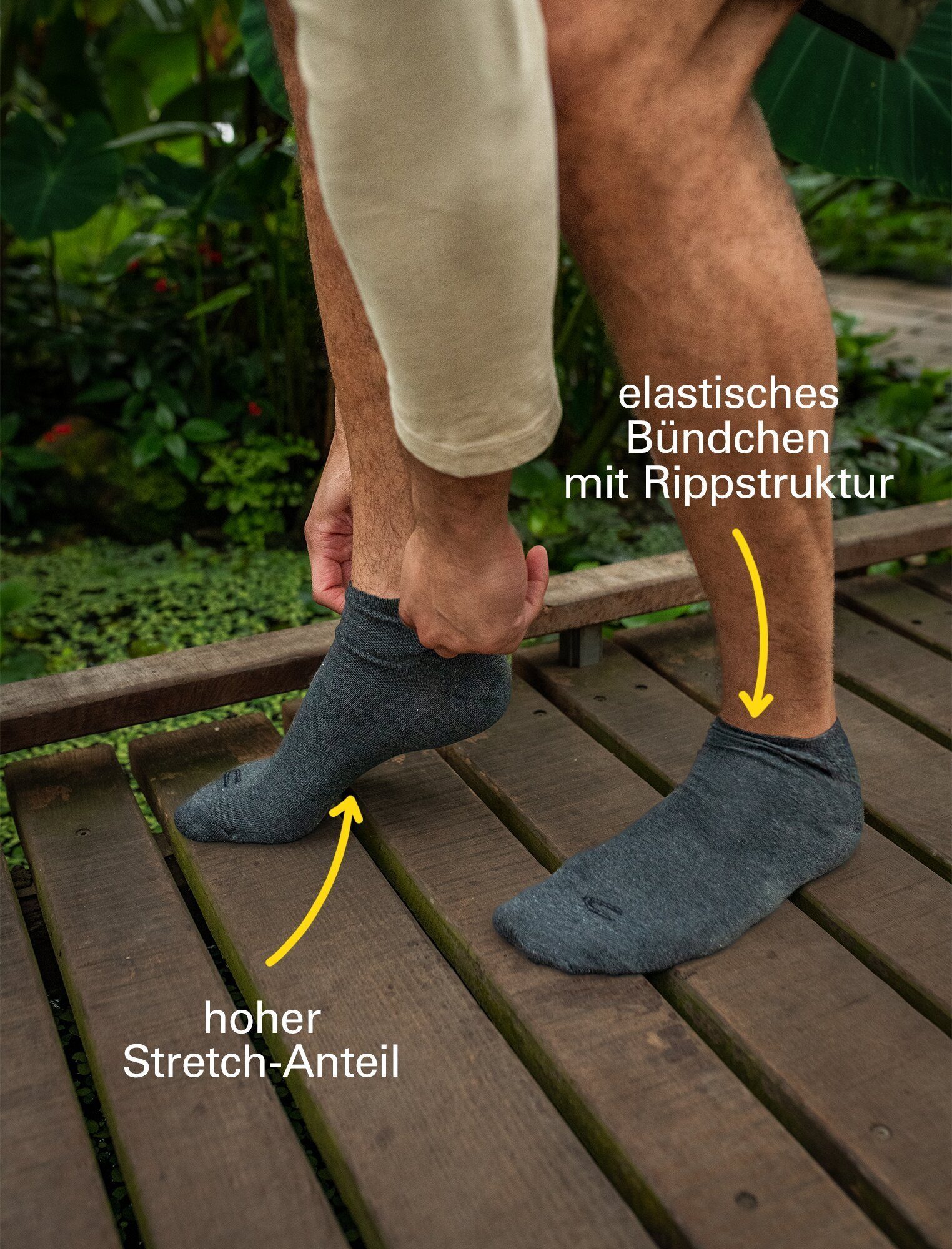 camel active Sneakersocken 6er-Pack Baumwolle, 17% 80% im Polyamide 3% (6-Paar), Aus Elasthan und