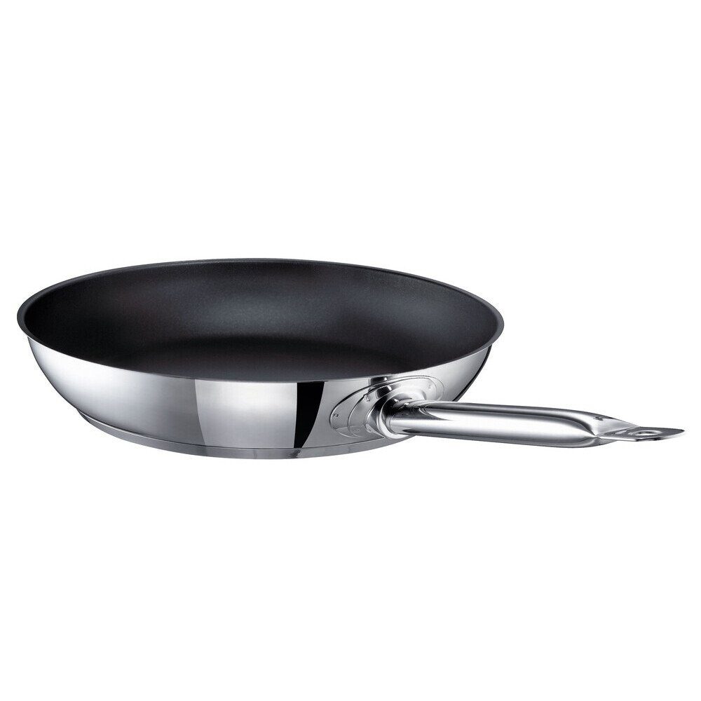 SCHULTE-UFER Bratpfanne Bratpfanne 24 cm Industar, (1-tlg), Edelstahl mit Aluminiumkern, spülmaschinenfest, backofengeeignet