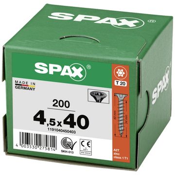 SPAX Schraube SPAX 1191040450403 Holzschraube 4.5 mm 40 mm T-STAR plus Stahl sch