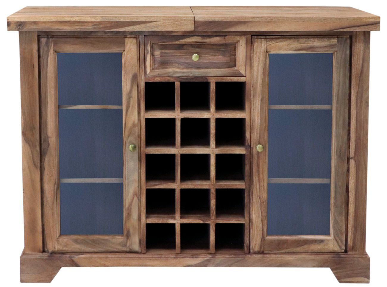 Barschrank Barschrank 120x90x50 aus indischem Palisandr-Massivholz
