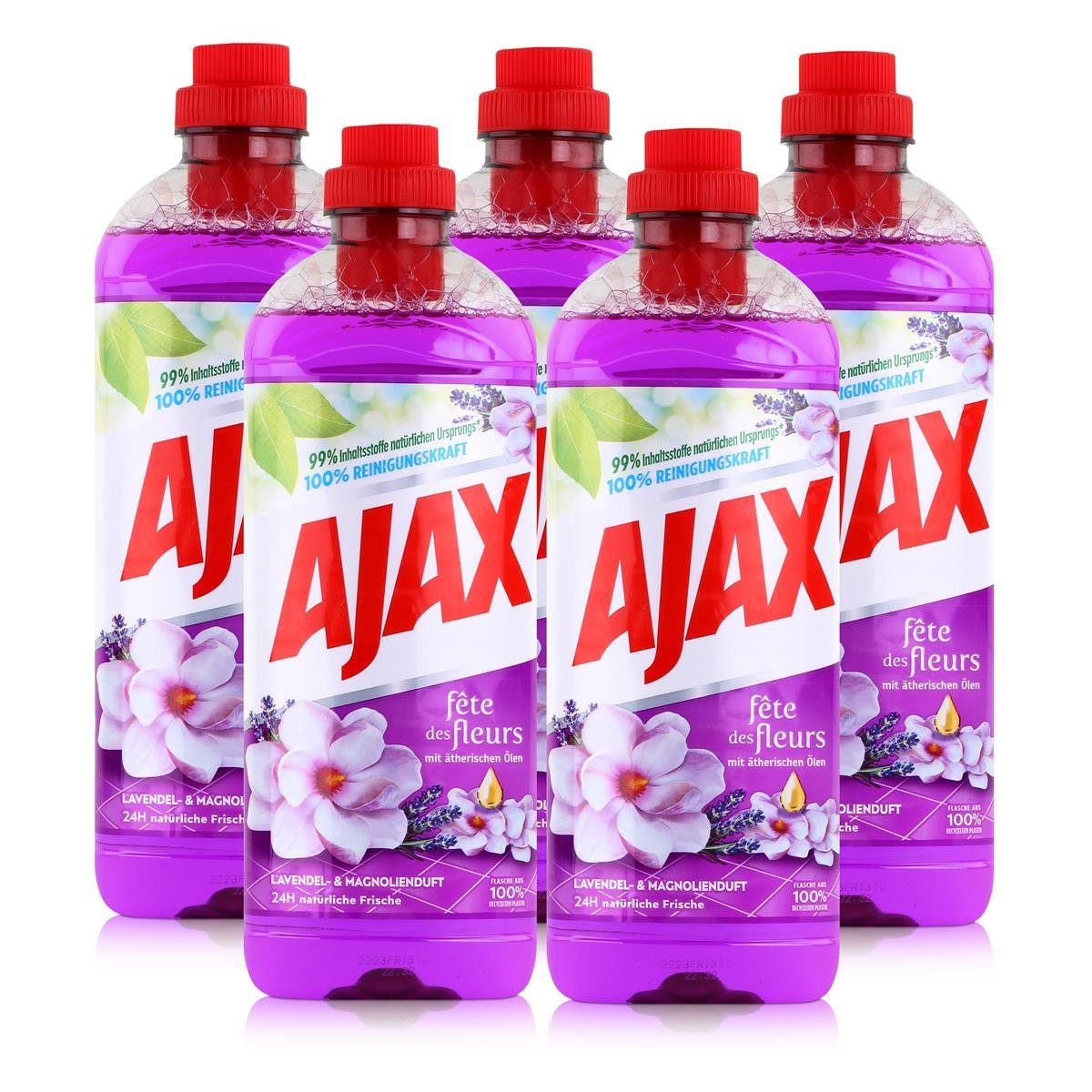 AJAX Ajax Allzweckreiniger Bodenreiniger - Allzweckreiniger Liter (5e & Lavendel- 1 Magnolie