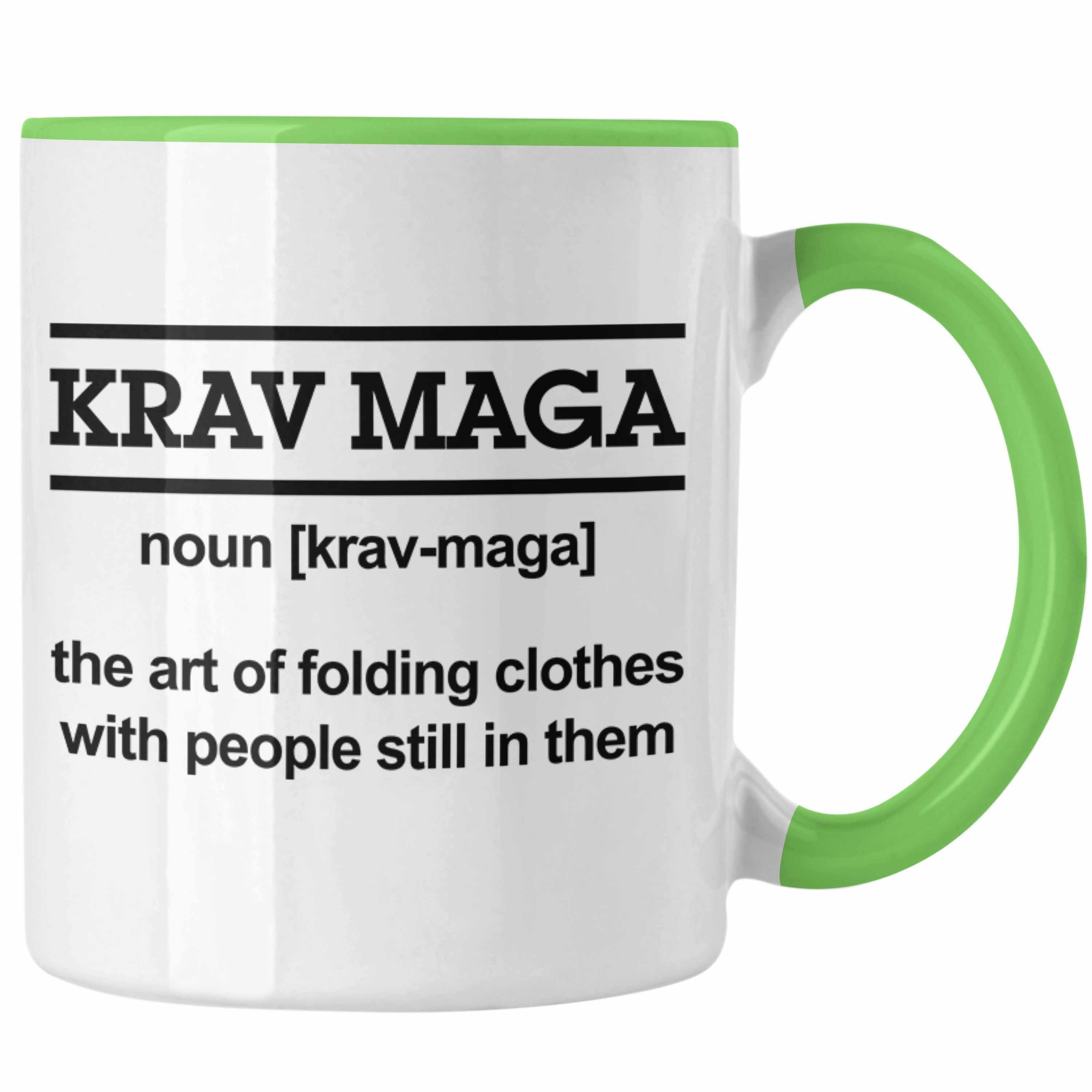 Tasse Tasse Spruch Krav Kampfsport Trendation Geschenk Grün Maga