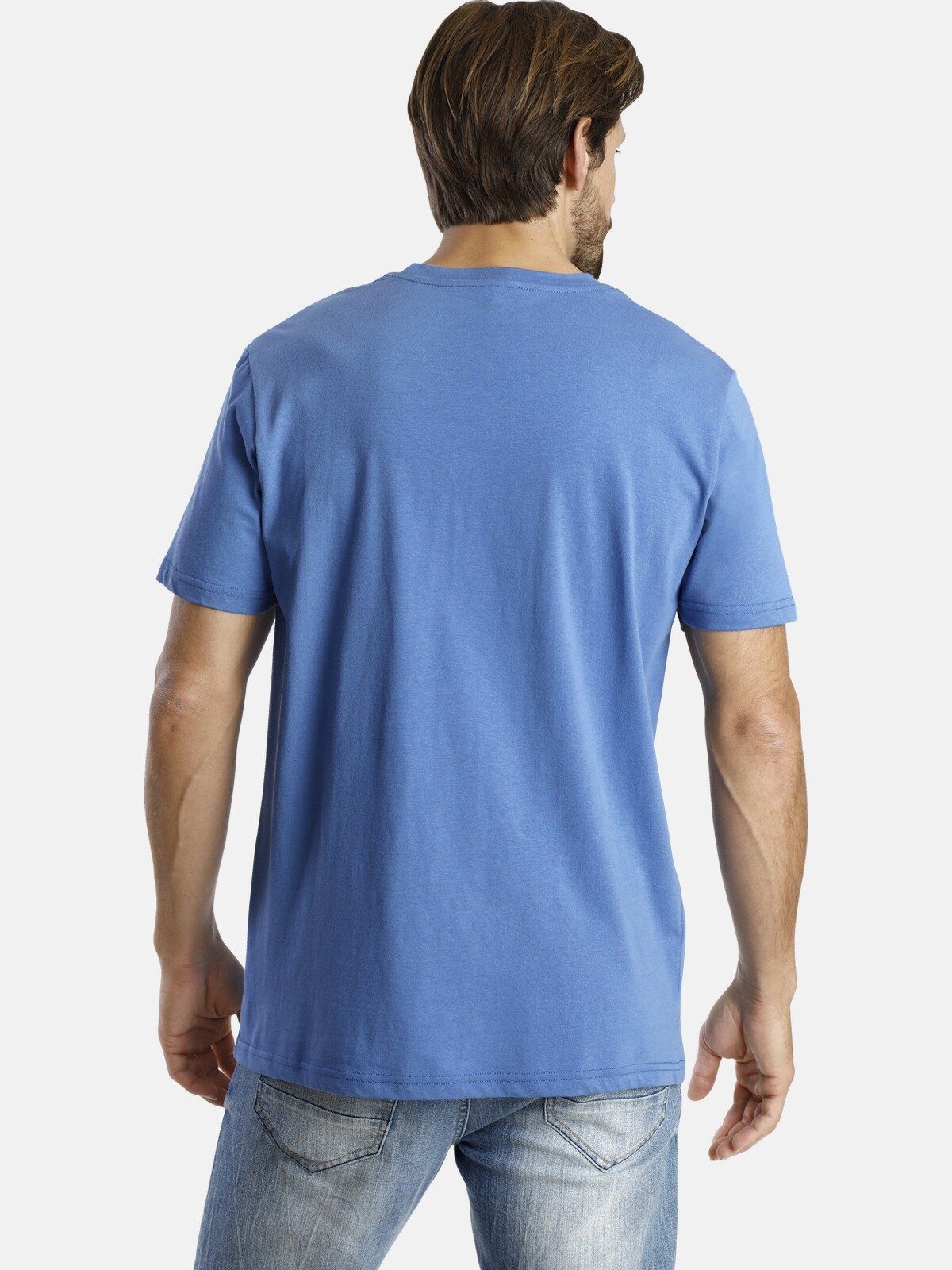 mit dunkelblau T-Shirt (2er-Pack) Jan PREBEN Print markantem Vanderstorm