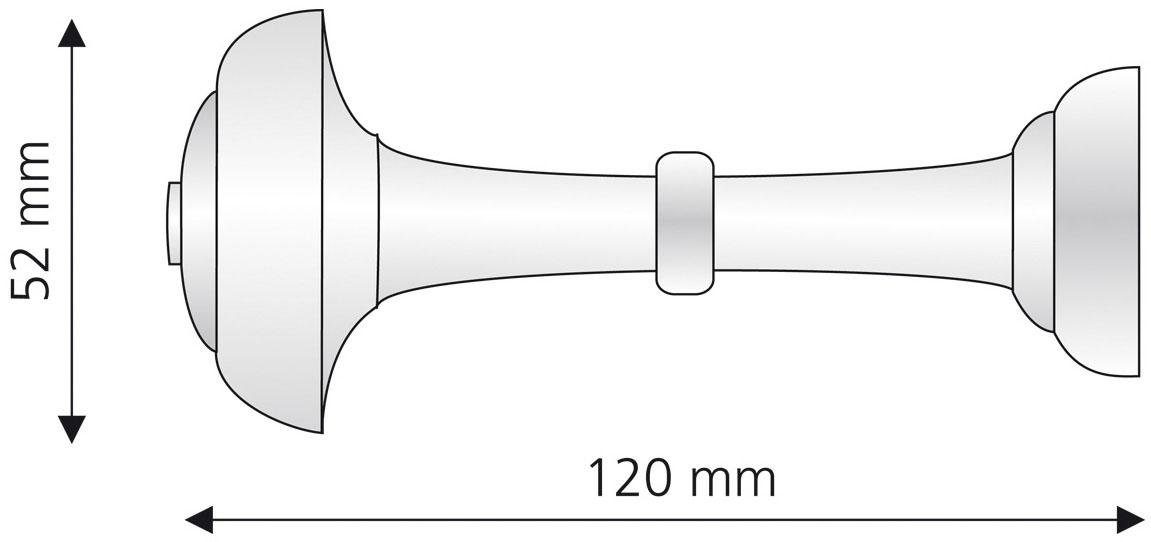 Liedeco Raffhalter, Gardinen, (1-tlg), Schalhalter 12 cm