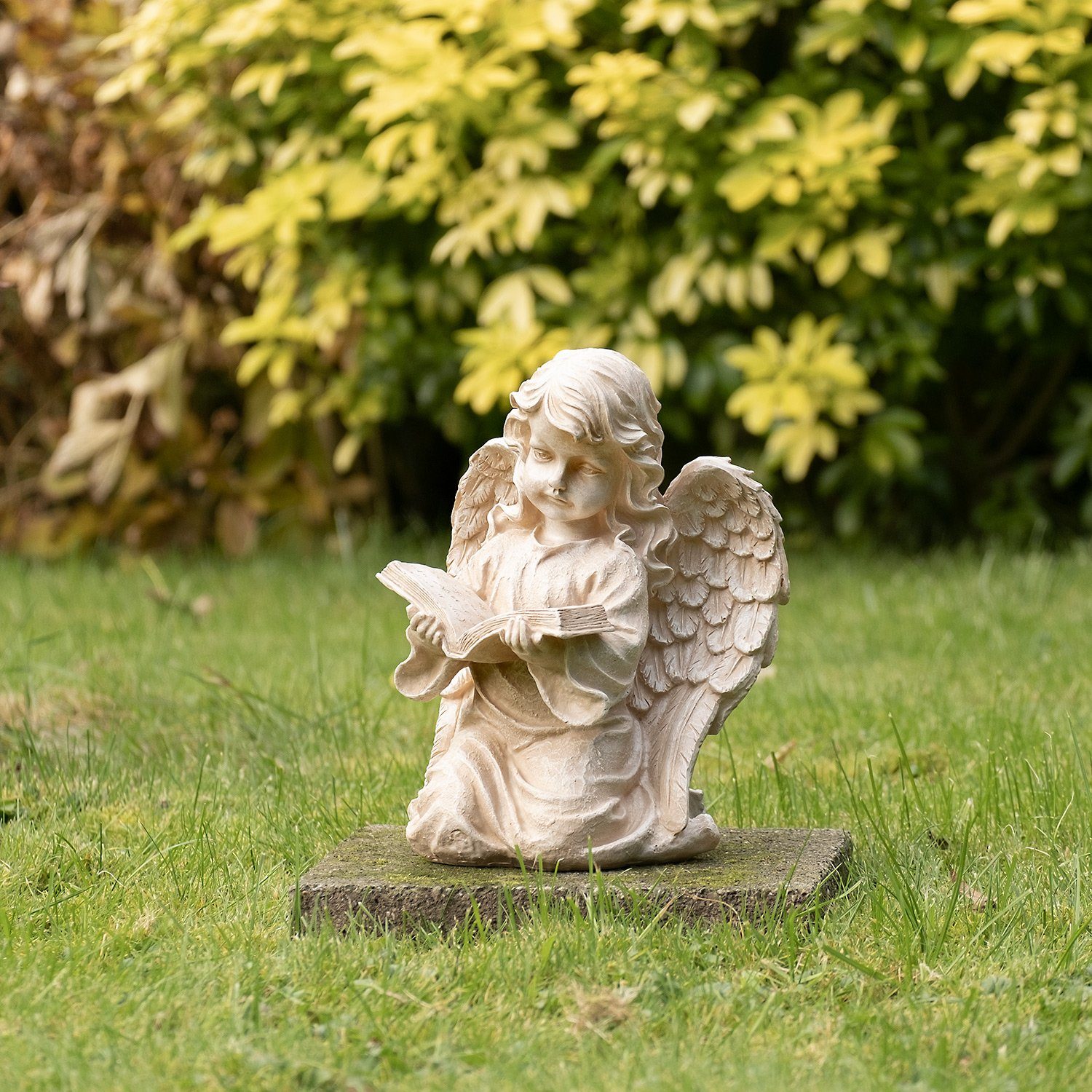 Kind betend Engel Gartenfigur Fantasy Gartendeko Cherub Schutzengel Deko 